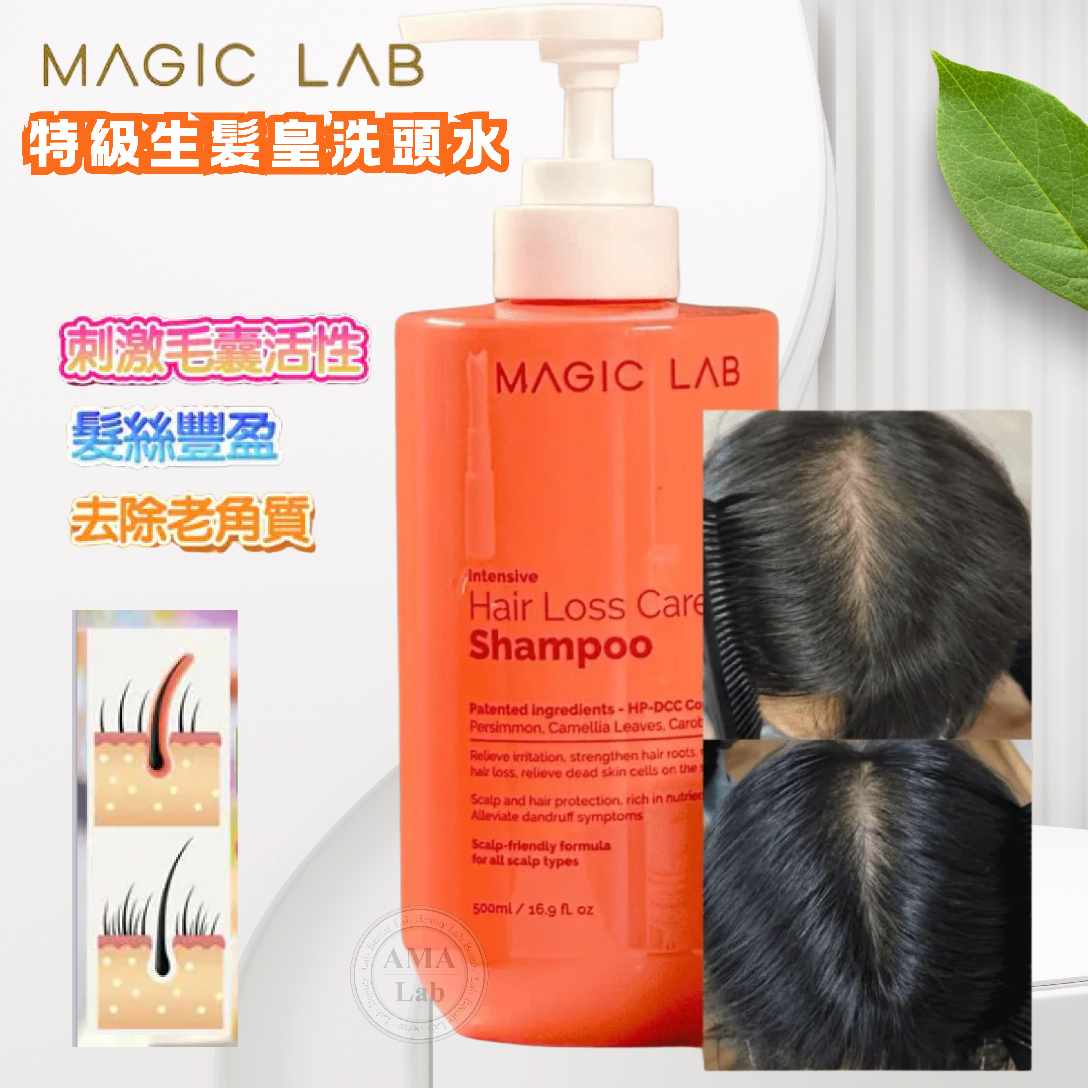 Magic Lab 生髮套裝｜生髮皇洗頭水500ml + 生髮精華100ml