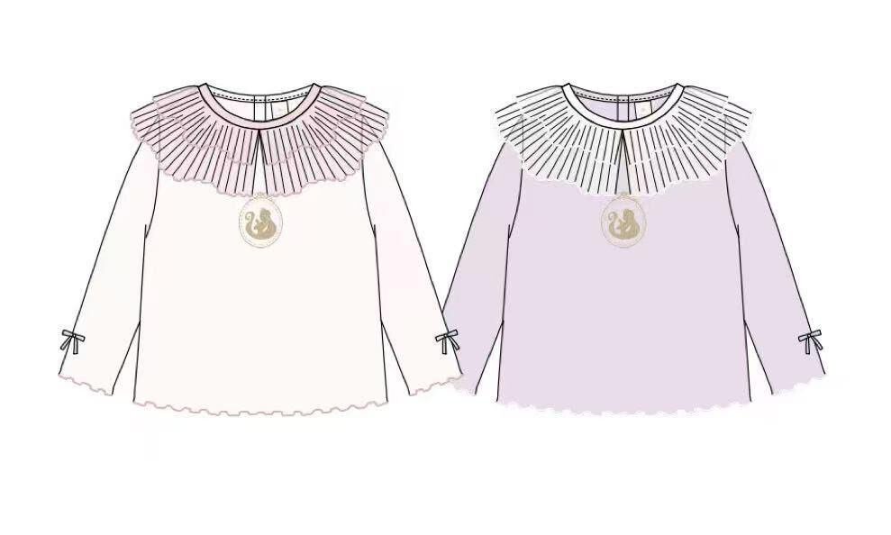 日單 Cottoli雪紡領打底衫