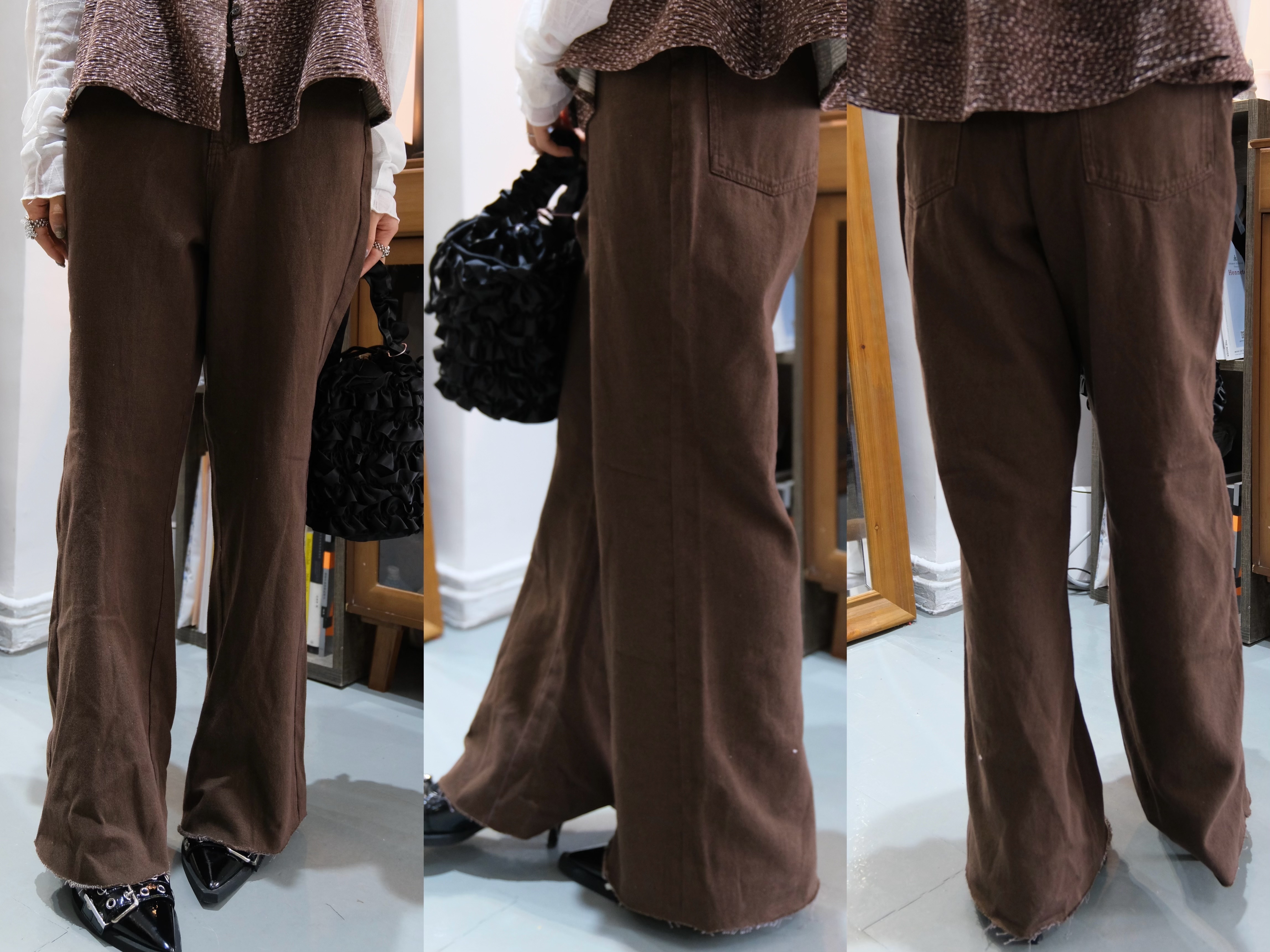 簡約直腳soso邊牛仔褲