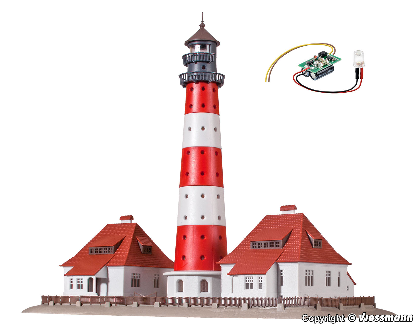 Kibri 37300 N規 韋斯特赫弗桑德燈塔 附2建築附燈.套件