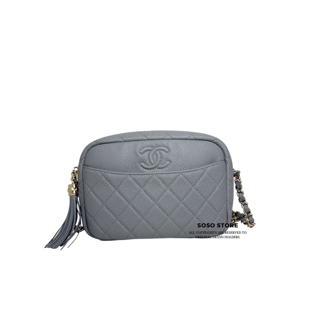Chanel Camera Bag - Grey / Ghw