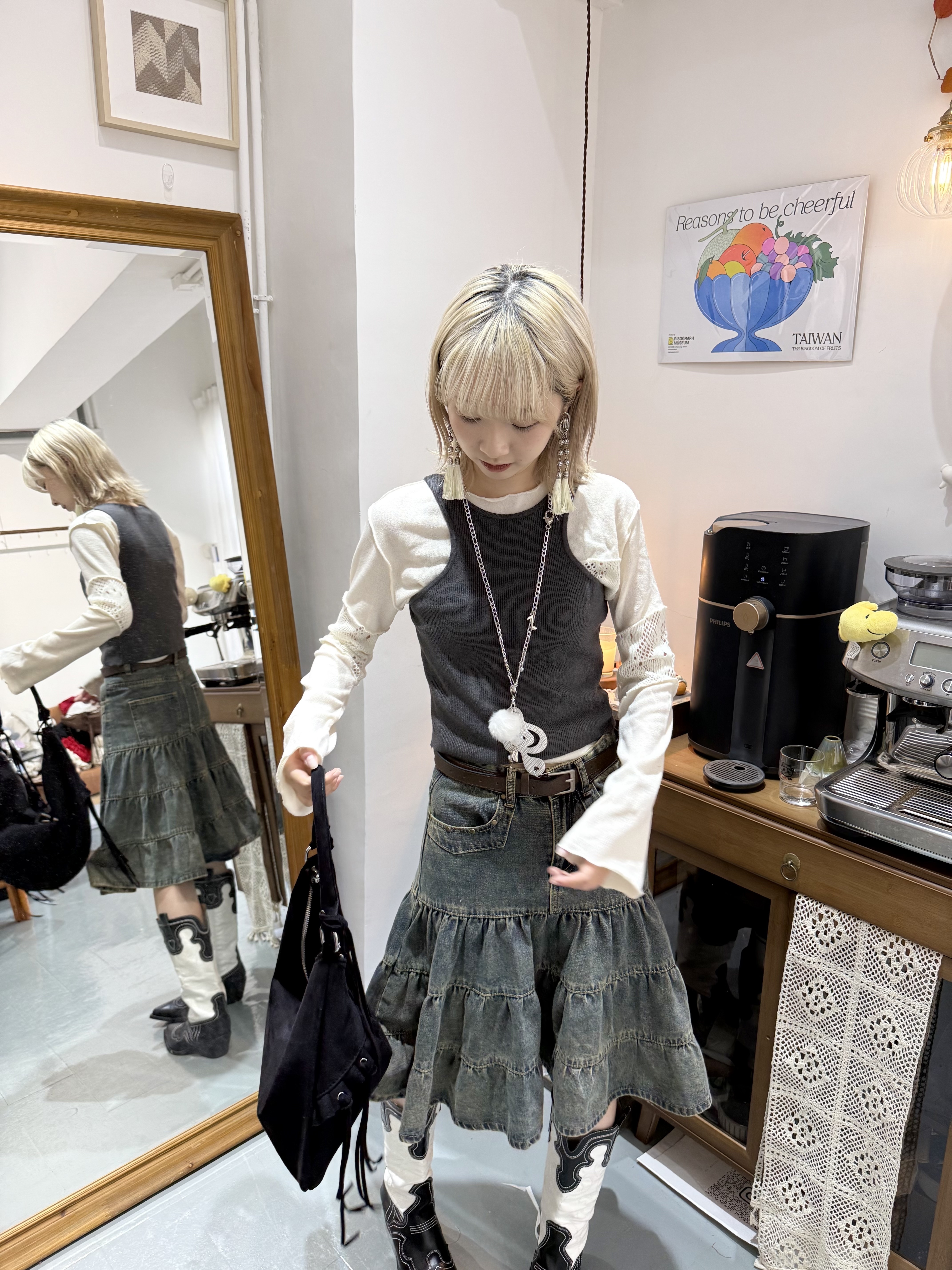 入肩修身背心 單著/疊穿！