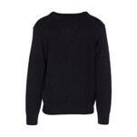 1LN0902-124 AMI Small Heart Logo V-Neck Cardigan Black #HKC361-001-009 (C-BR-E)