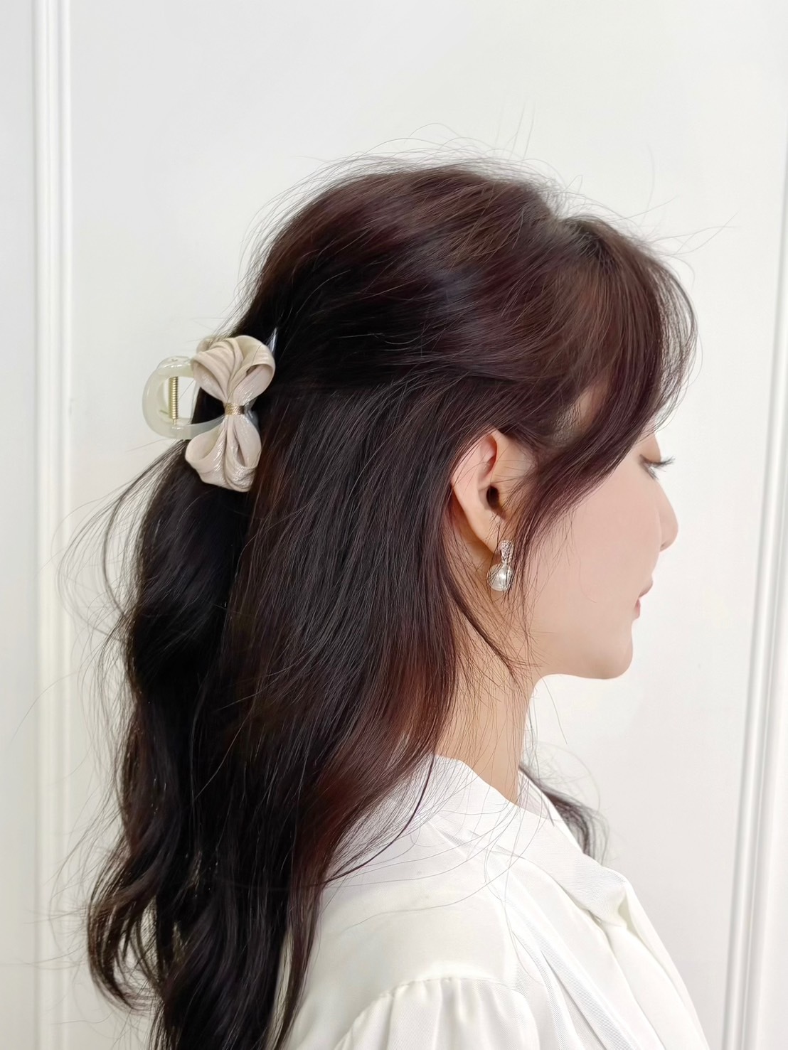 緞面蝴蝶結抓夾