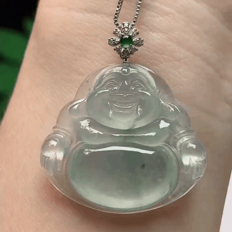 924334 翡翠冰種飄花佛公