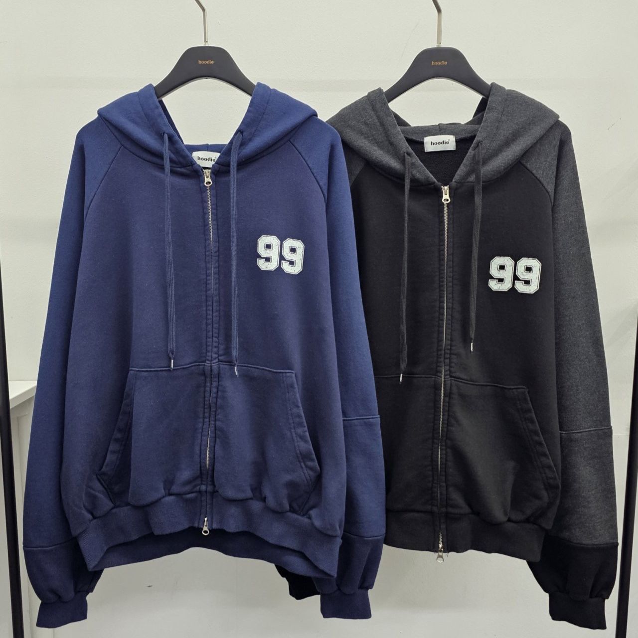 數字連帽拉鍊外套 HD-034JK