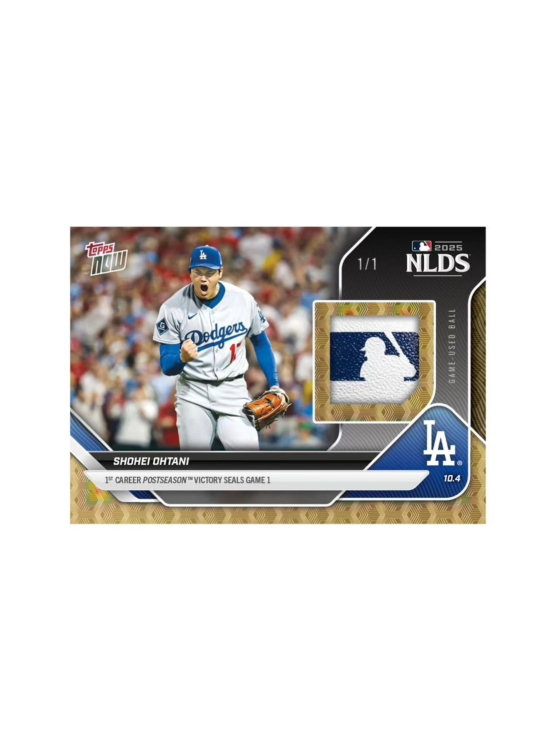 大谷翔平Shohei Ohtani - 2025 MLB Topps NOW® 季後賽投手首勝9K 球員卡