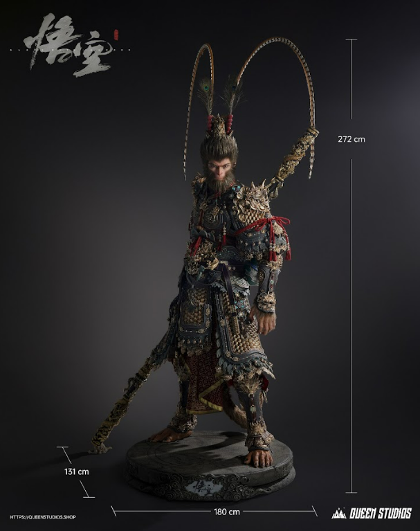 [訂金]Queen Studios 黑神話：悟空 - 天命人·大聖金甲 1/1 等身比例雕像