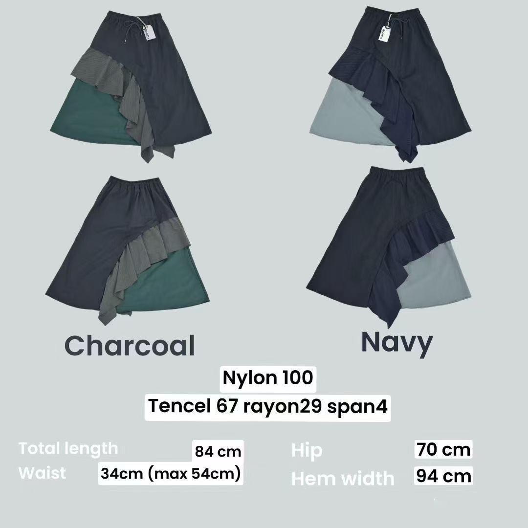 【韓國連線】斜RUFFLE半裙