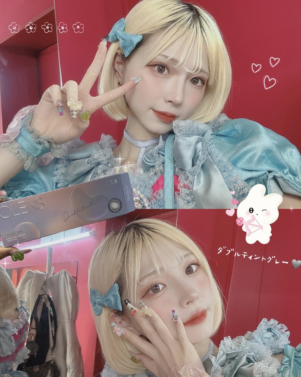 [透明盒散裝]OLENS Double Tint 1 Day Gray 水月灰｜日拋彩妝隱形眼鏡｜每盒10片