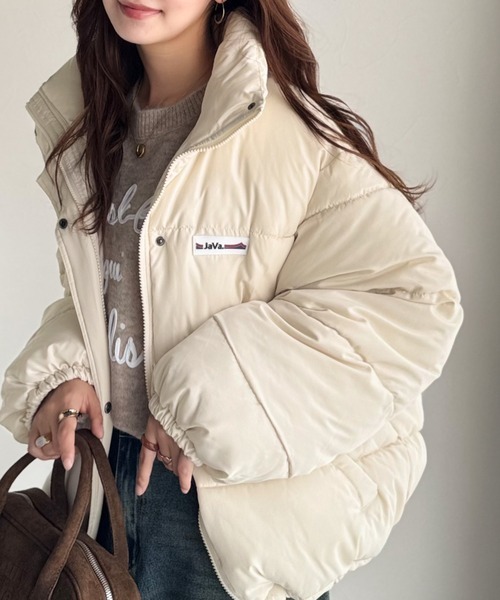 日本🇯🇵連線 JAVA 短款立領人造羽絨外套 男女可穿 超保暖 下擺拉繩 外套 羽絨外套 長袖 4色(任買兩件711免運)/預購