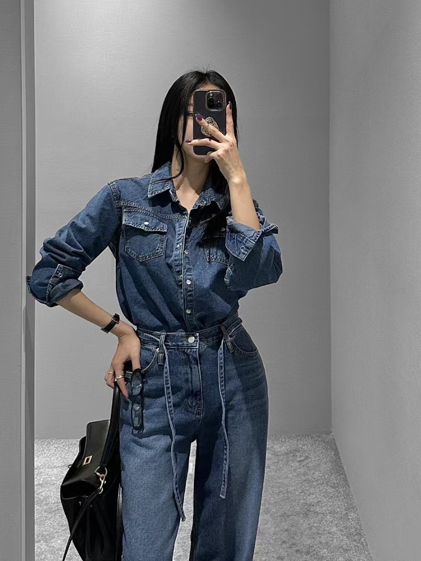 Leonora 恣意藍調牛仔套裝 [ 1色 / S,M ]