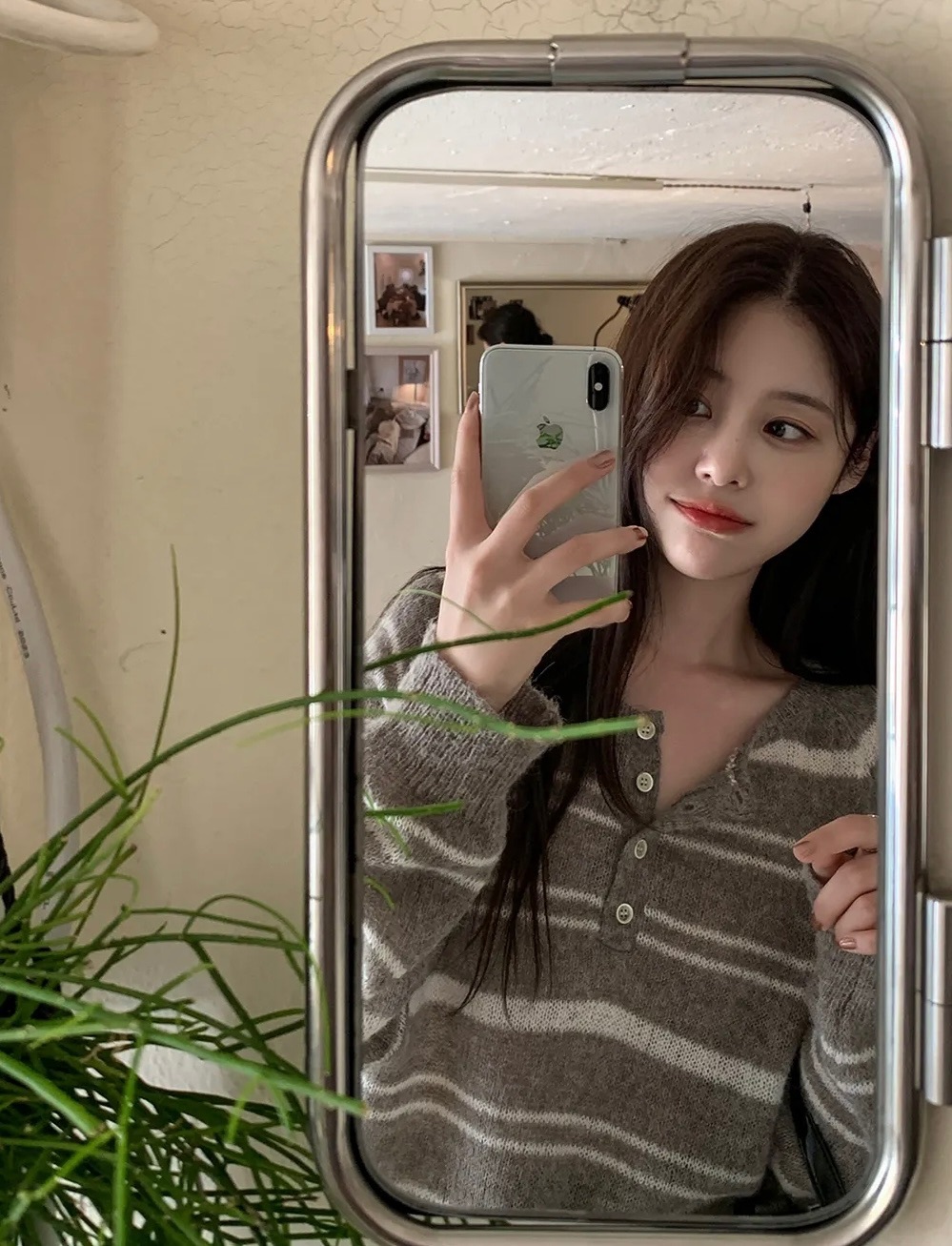 【優惠價預訂】韓國亨利領橫間針織上衣（4色）