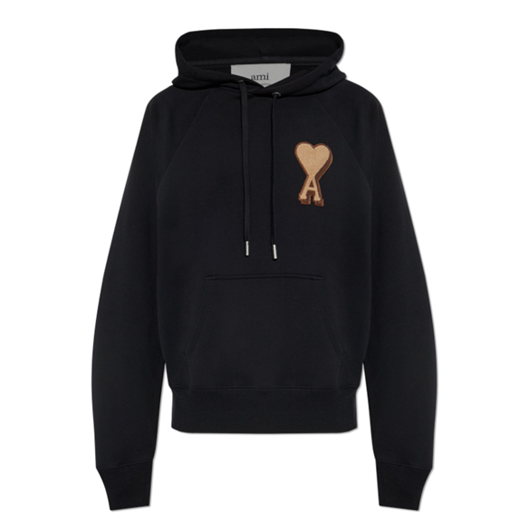 1LN0902-132 AMI Alexandre Mattiussi Hoodie Black #USW770-747-001 (C-BR-E)
