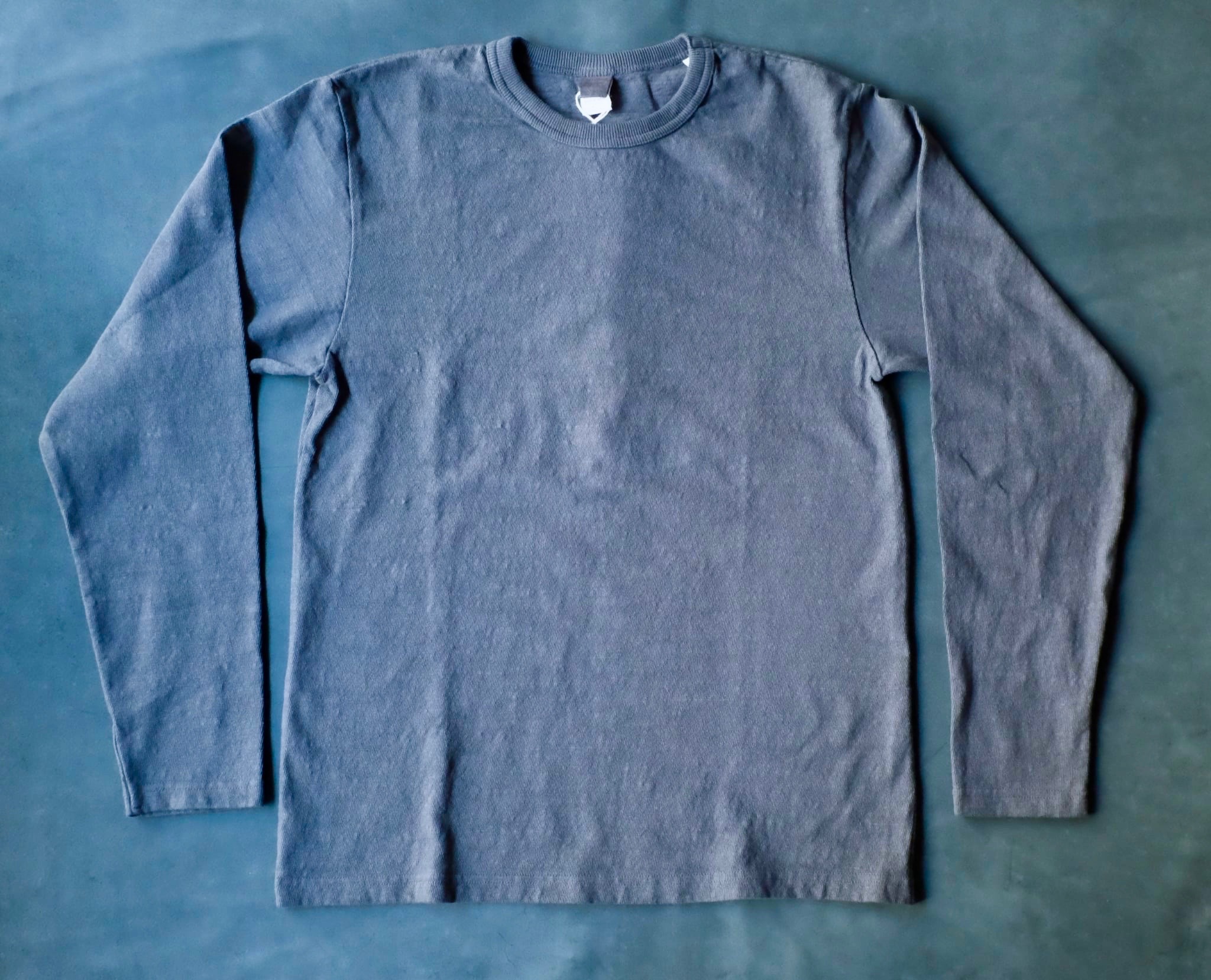 UES NO.8 SLUB NEP LONG SLEEVE T-SHIRT / PURPLE NAVY