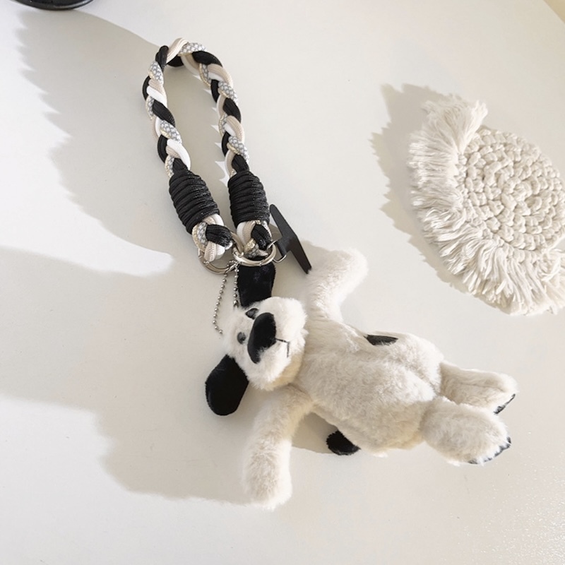 《10061》黑愛心狗狗款手機掛繩