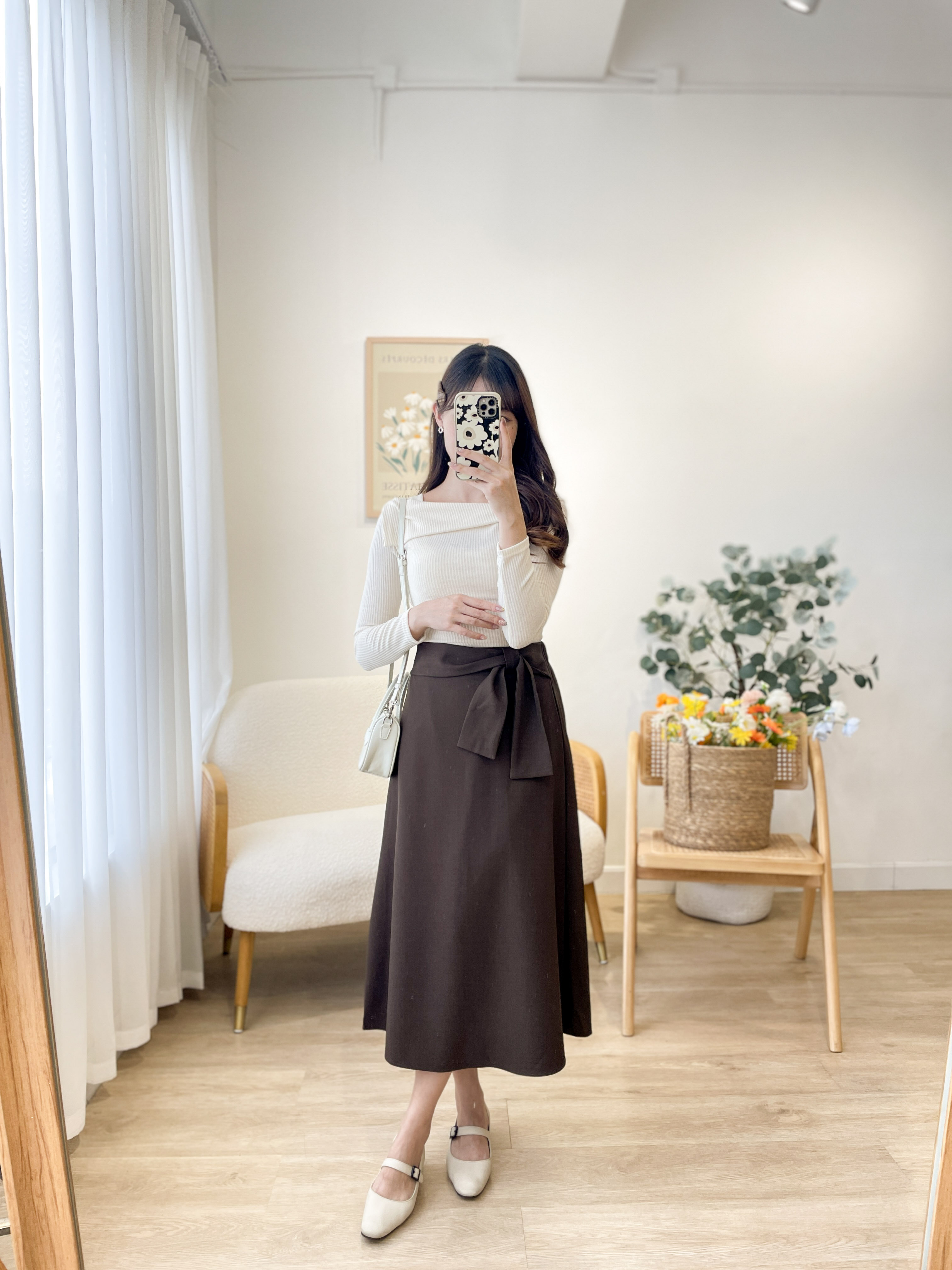 SK579 Mahogany Knot Long Skirt