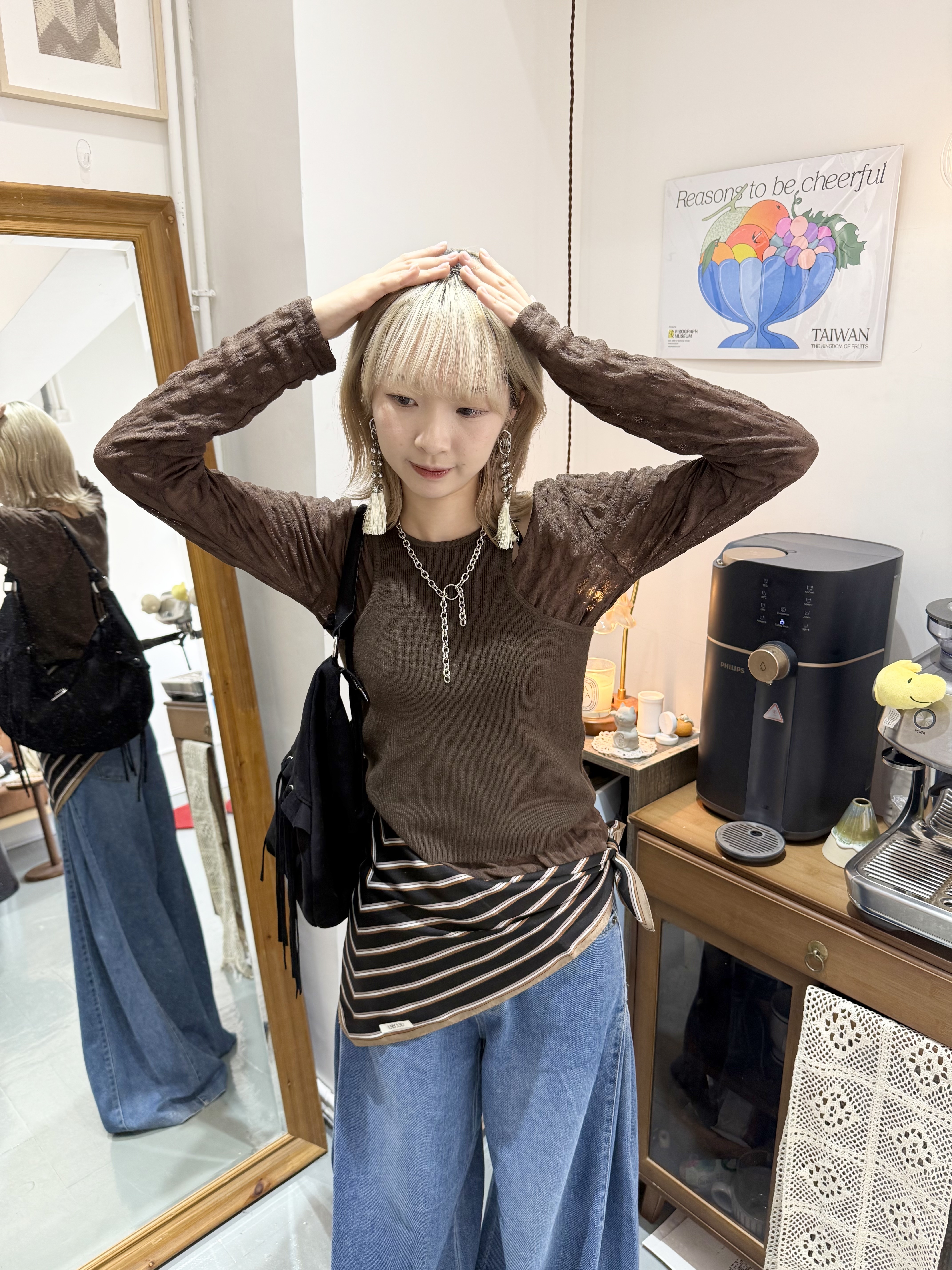 大圓領口Lace Top