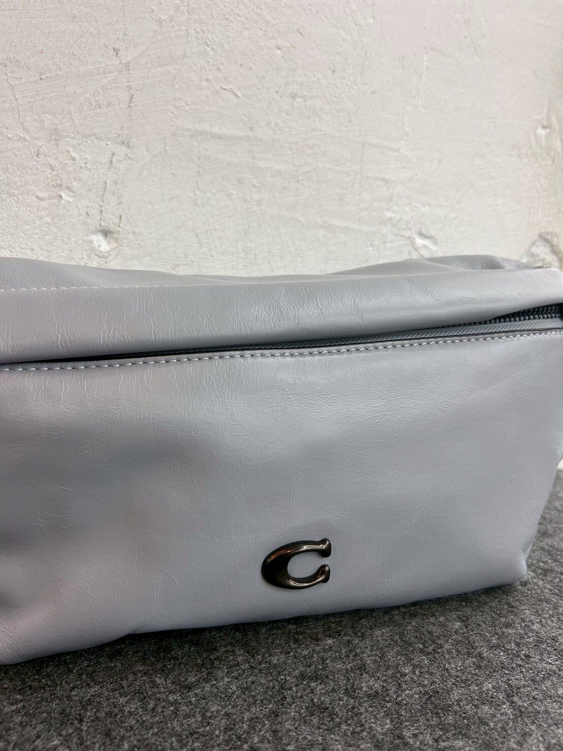 COACH logo plaque leather belt bag