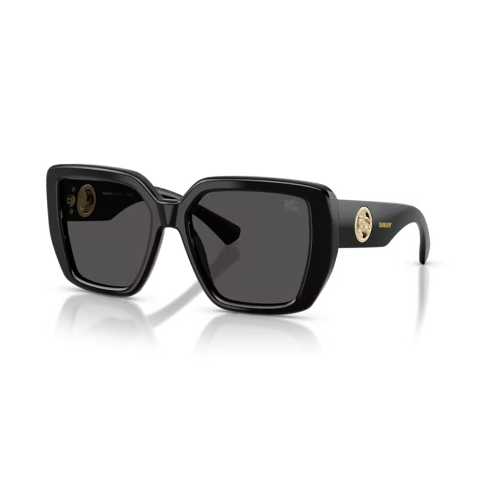 【BURBERRY】B4471F 300187-54mm 厚實大方框太陽眼鏡♣(黑 深灰鏡片)