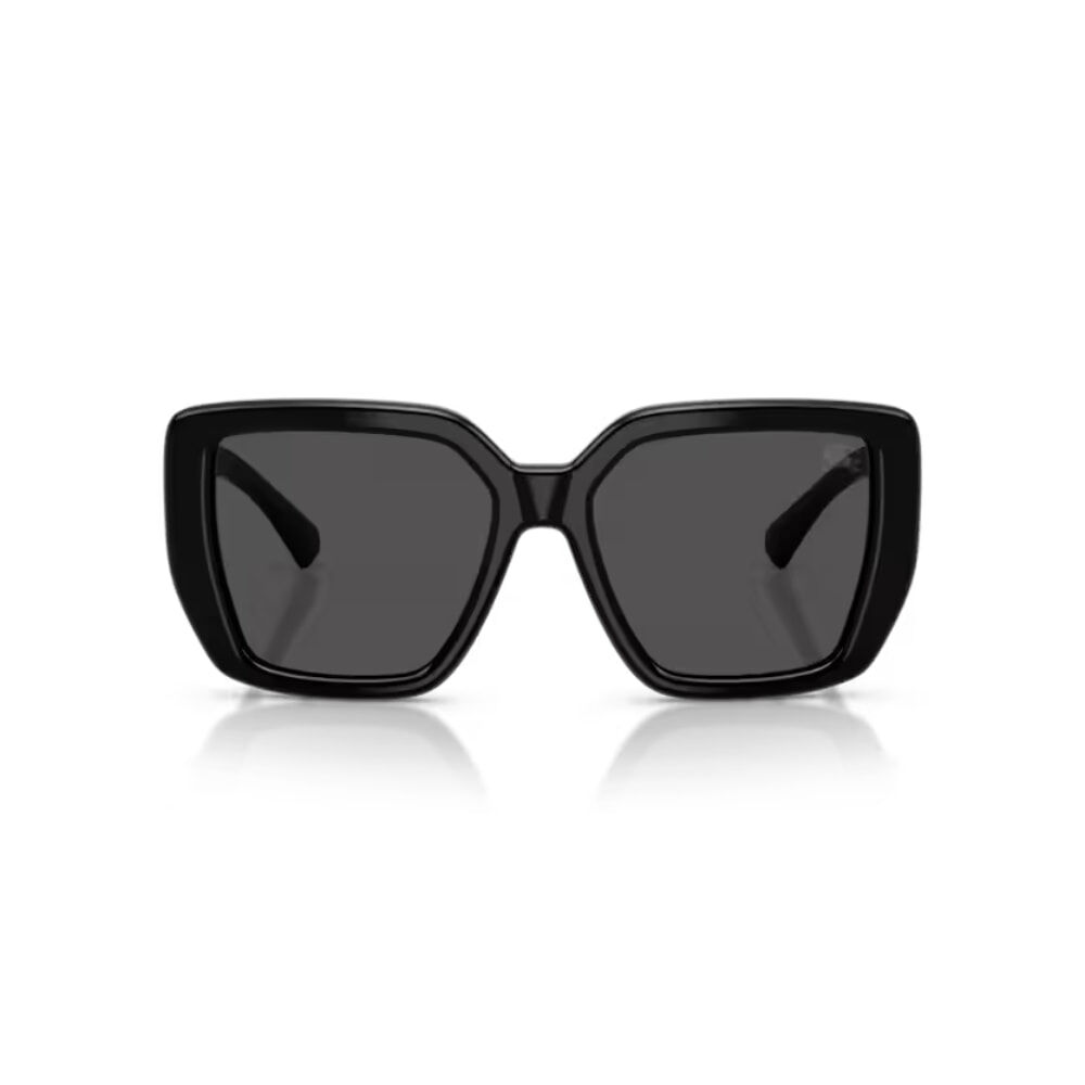 【BURBERRY】B4471F 300187-54mm 厚實大方框太陽眼鏡♣(黑 深灰鏡片)