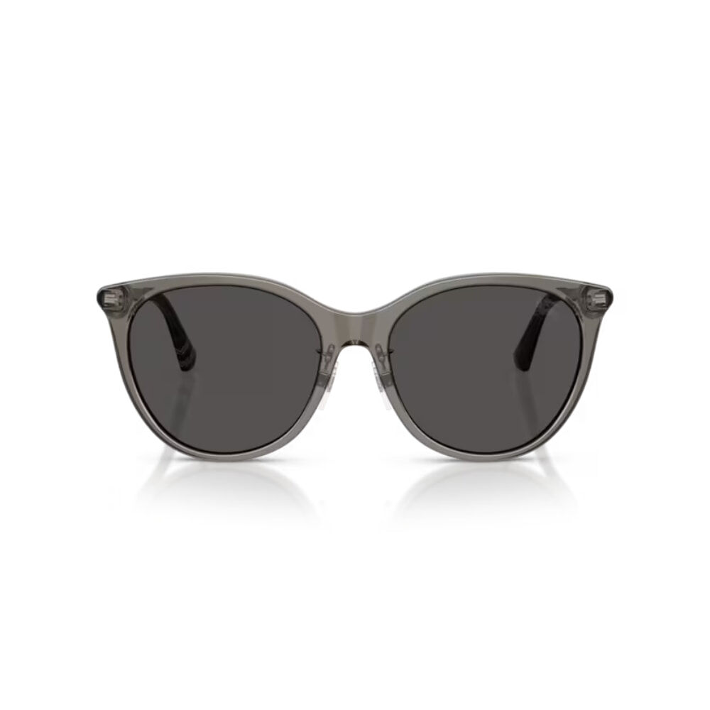 【BURBERRY】B4464D 416087-56mm 貓眼框太陽眼鏡♣(灰 深灰鏡片)