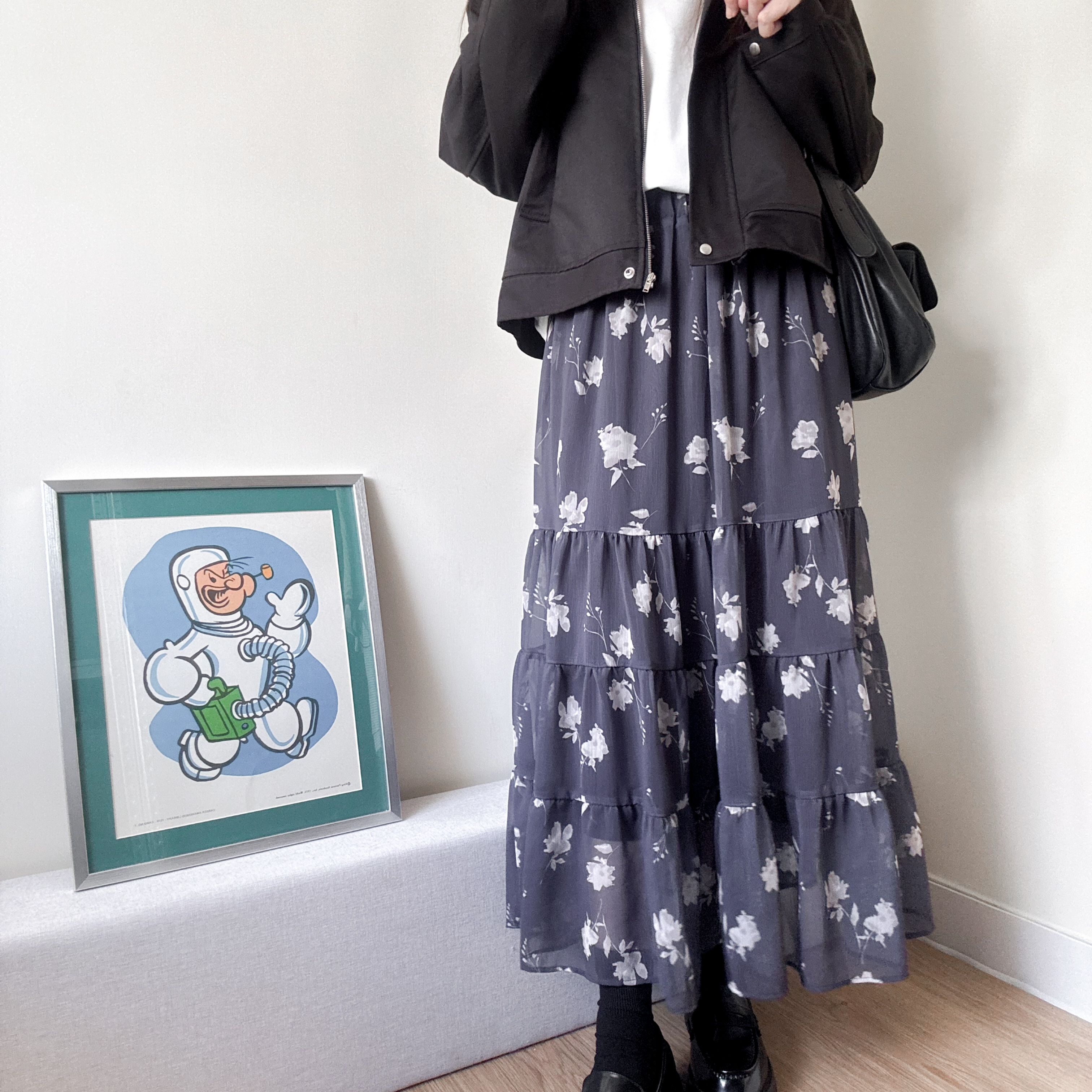 花花雪紡蛋糕裙