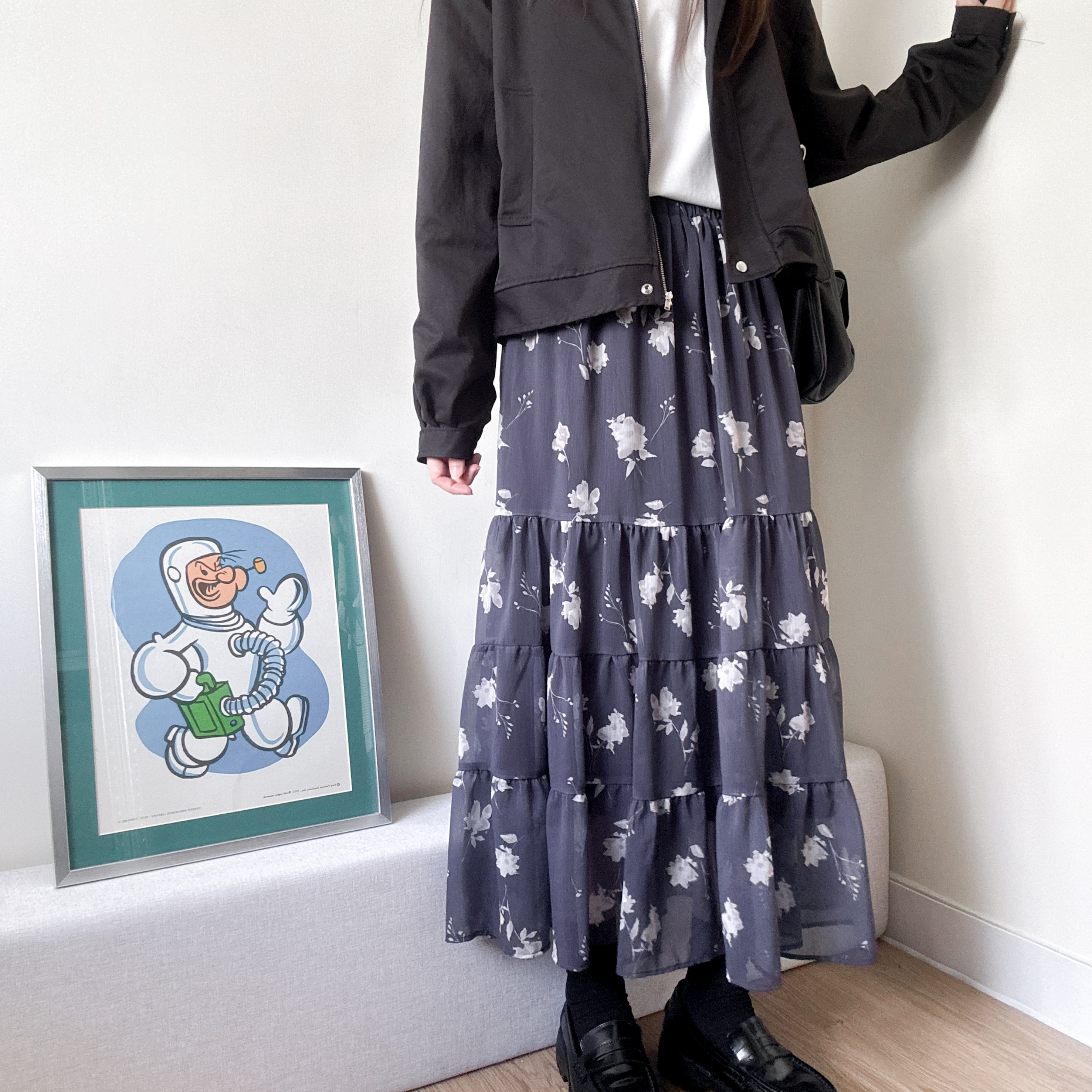 花花雪紡蛋糕裙