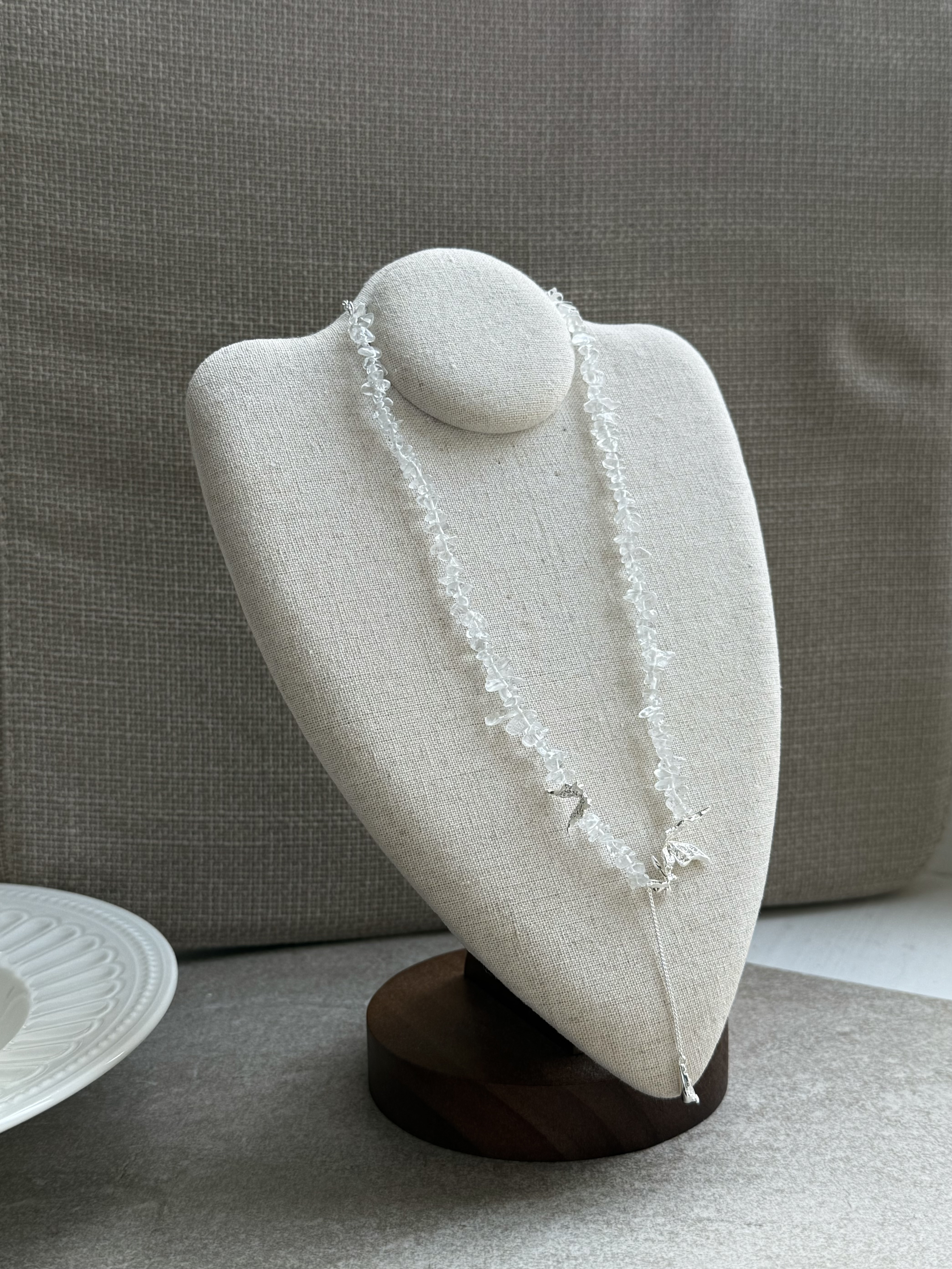 Soulmira｜月光羽蝶🌙白水晶項鍊