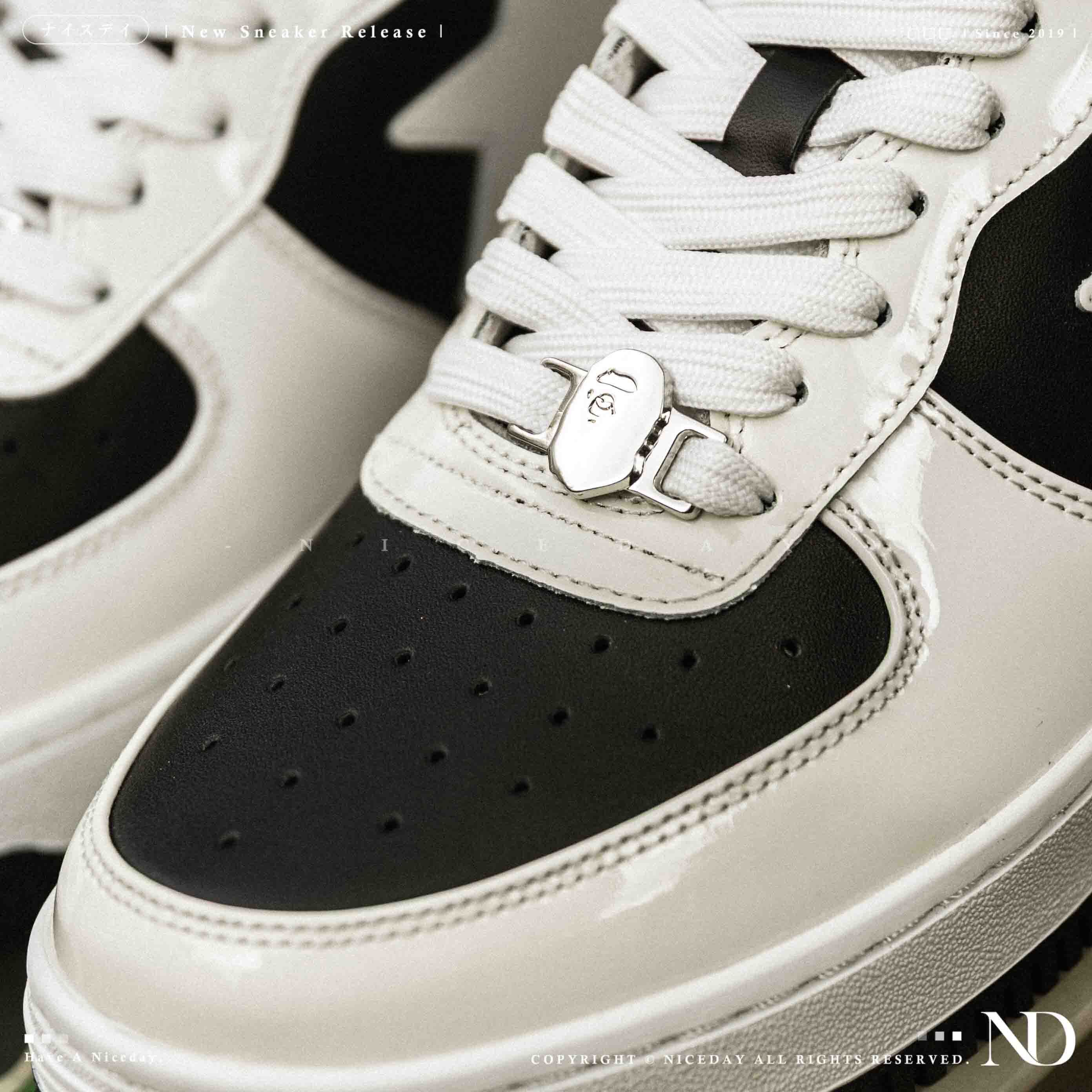 NICEDAY 代購 BAPE STA™ 復古 白黑 白 漆皮 流星 板鞋 猩猩 Force 男鞋 1K30-191-328