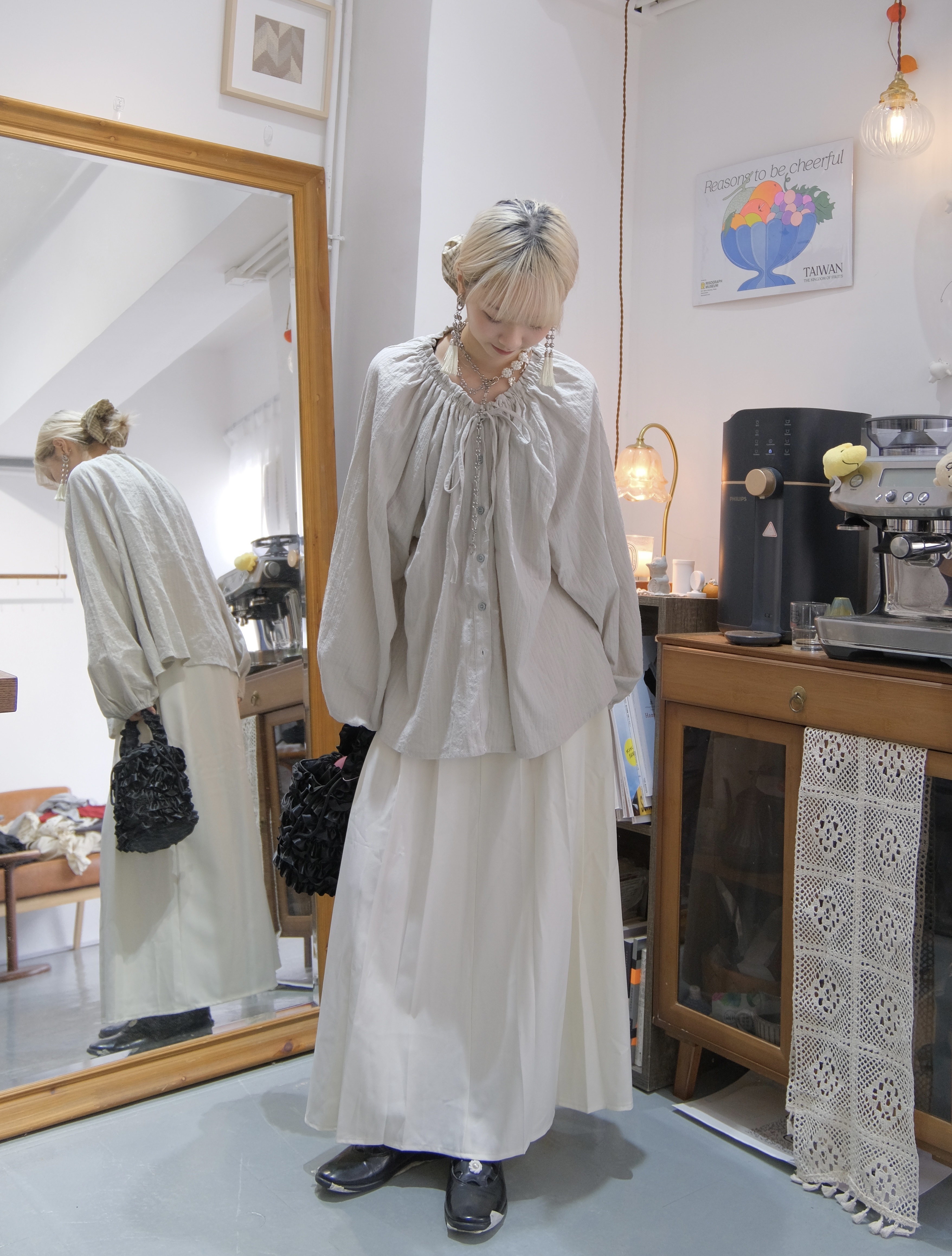 仙氣RUFFLE綁帶大傘Top