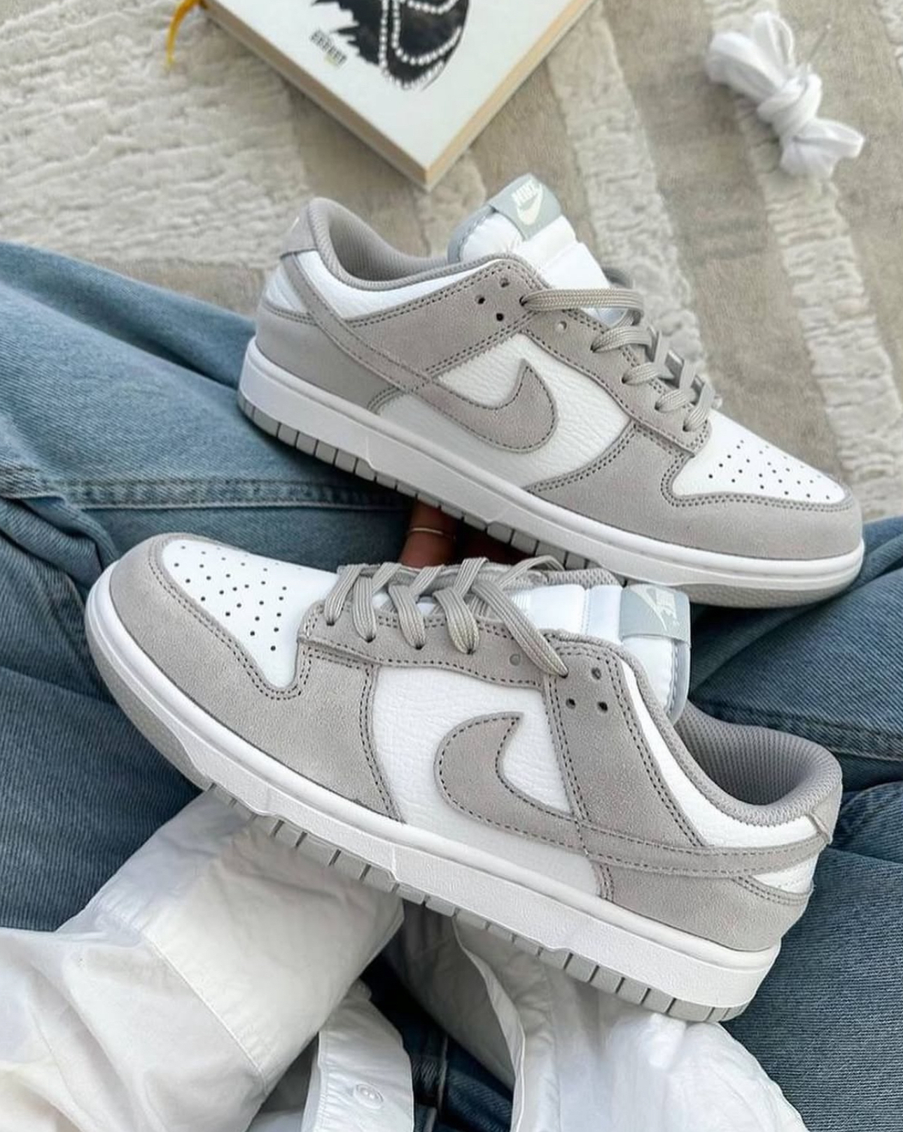 代購-Nike Dunk 麂皮岩石灰 男女同款 FQ8249-101