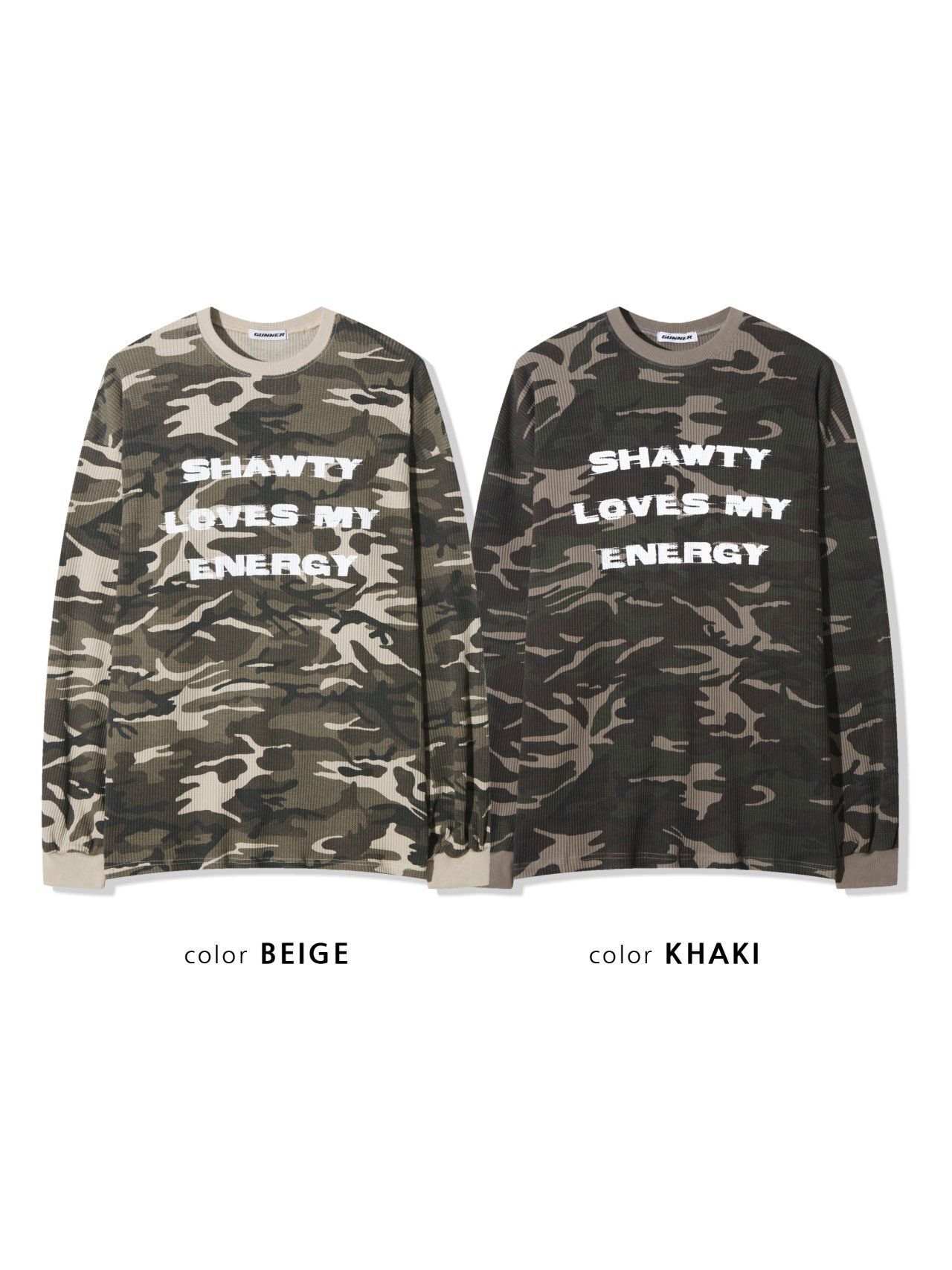 迷彩英文字長袖衫 GUNNER-025T