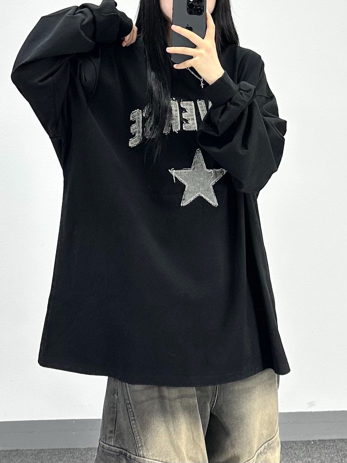 英文字圖案長袖衫 GUNNER-026T