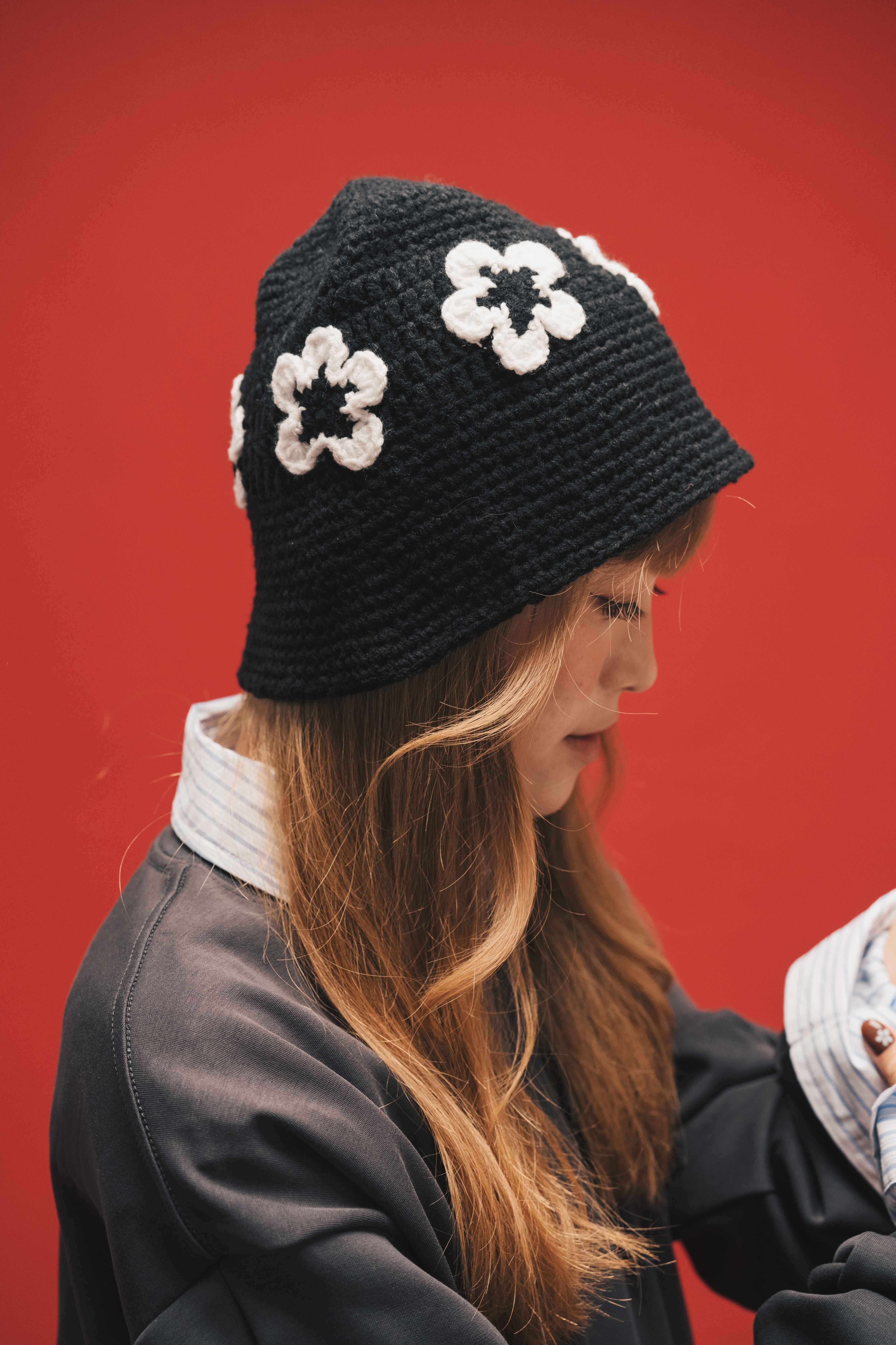 HANA Knitted Bucket Hat | Black | Hong Kong Original Design