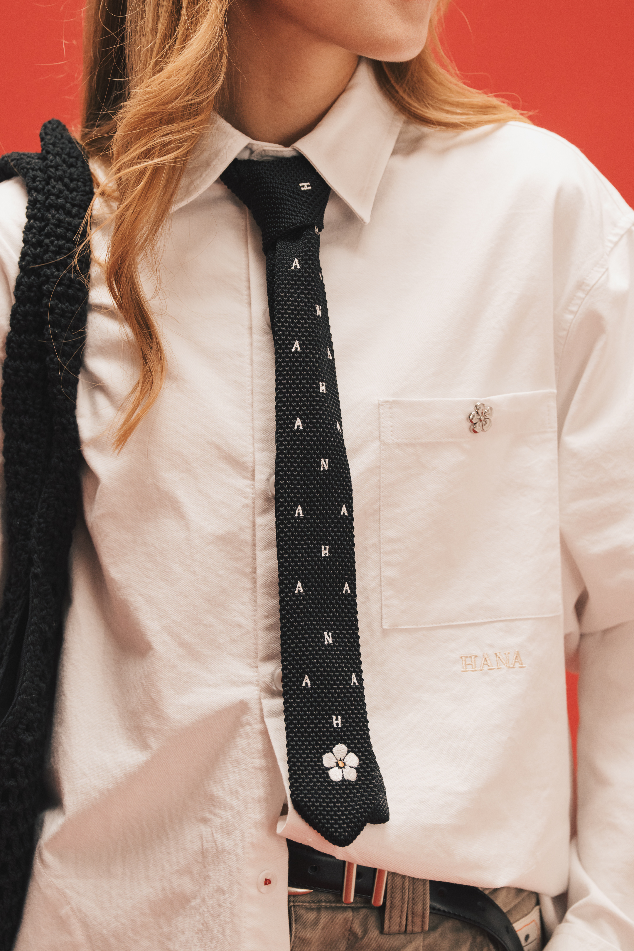 HANA Knitted tie｜Black｜Hong Kong Original Design