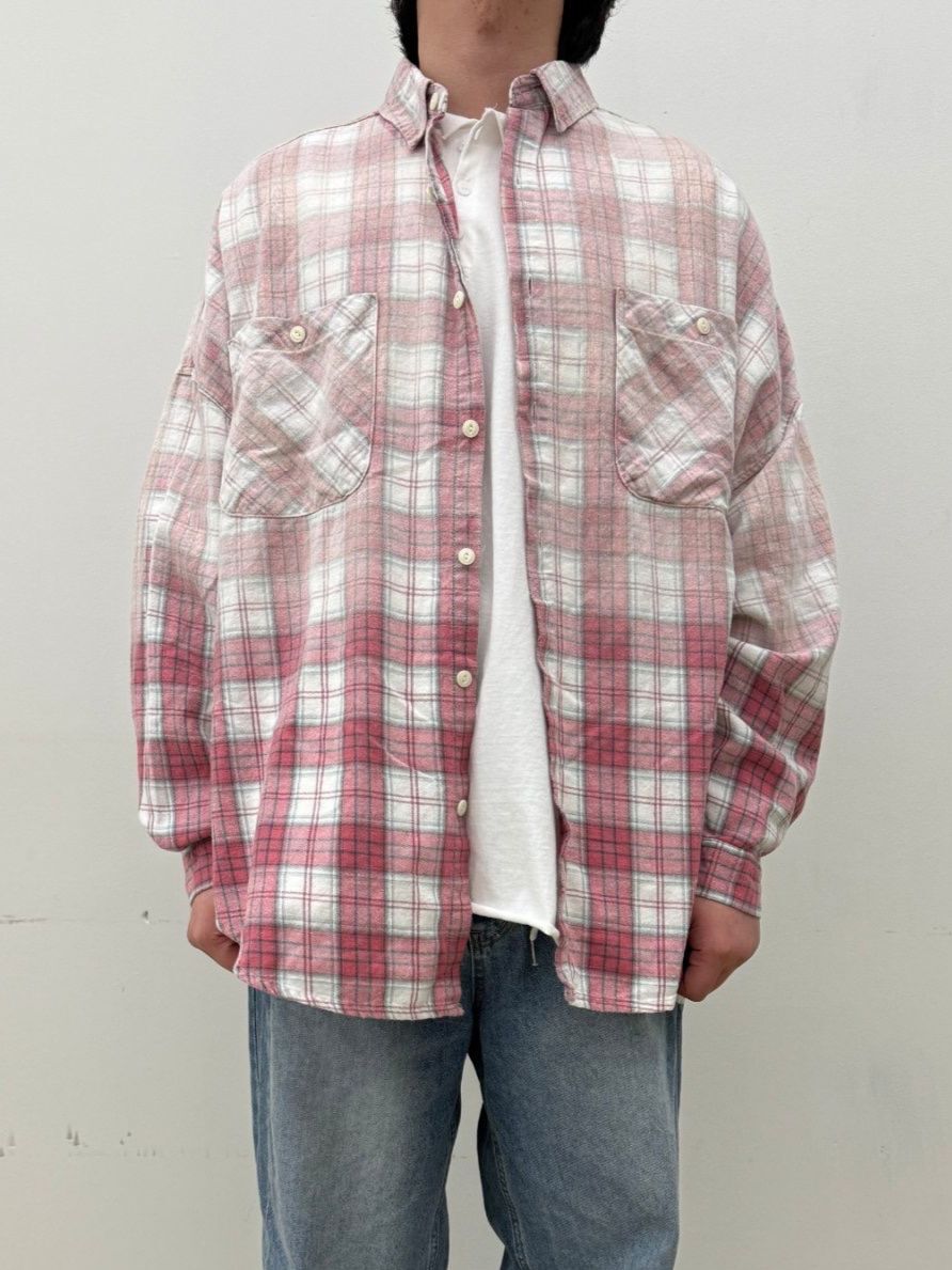 洗水格仔長袖恤衫 FARMERS-104S