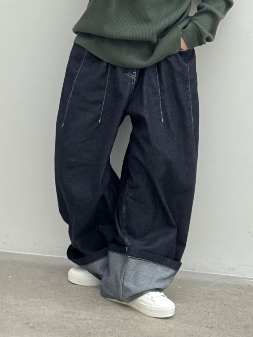 淨色鬆身牛仔褲 FARMERS-105P