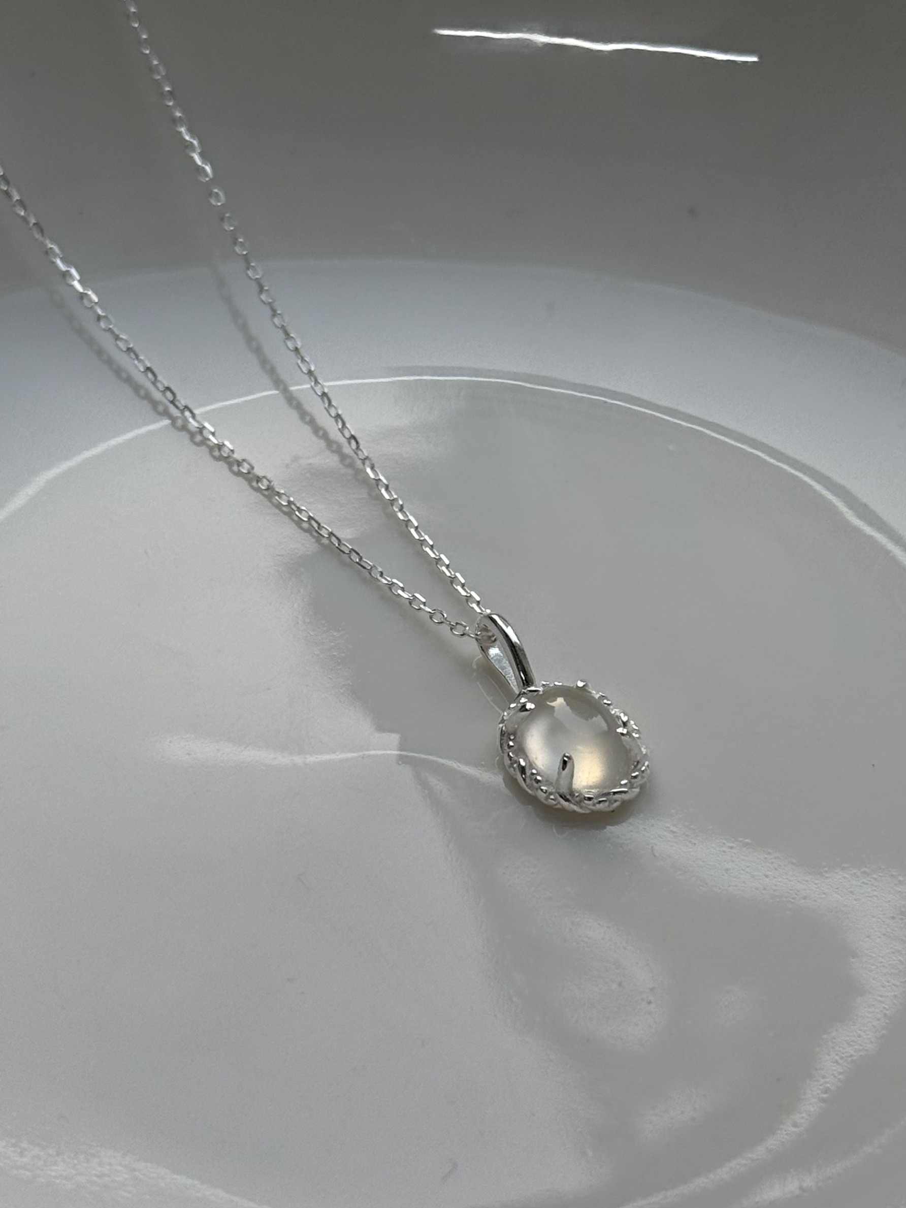 Soulmira｜天使的祝福🪽天然白瑪瑙項鍊（925銀）