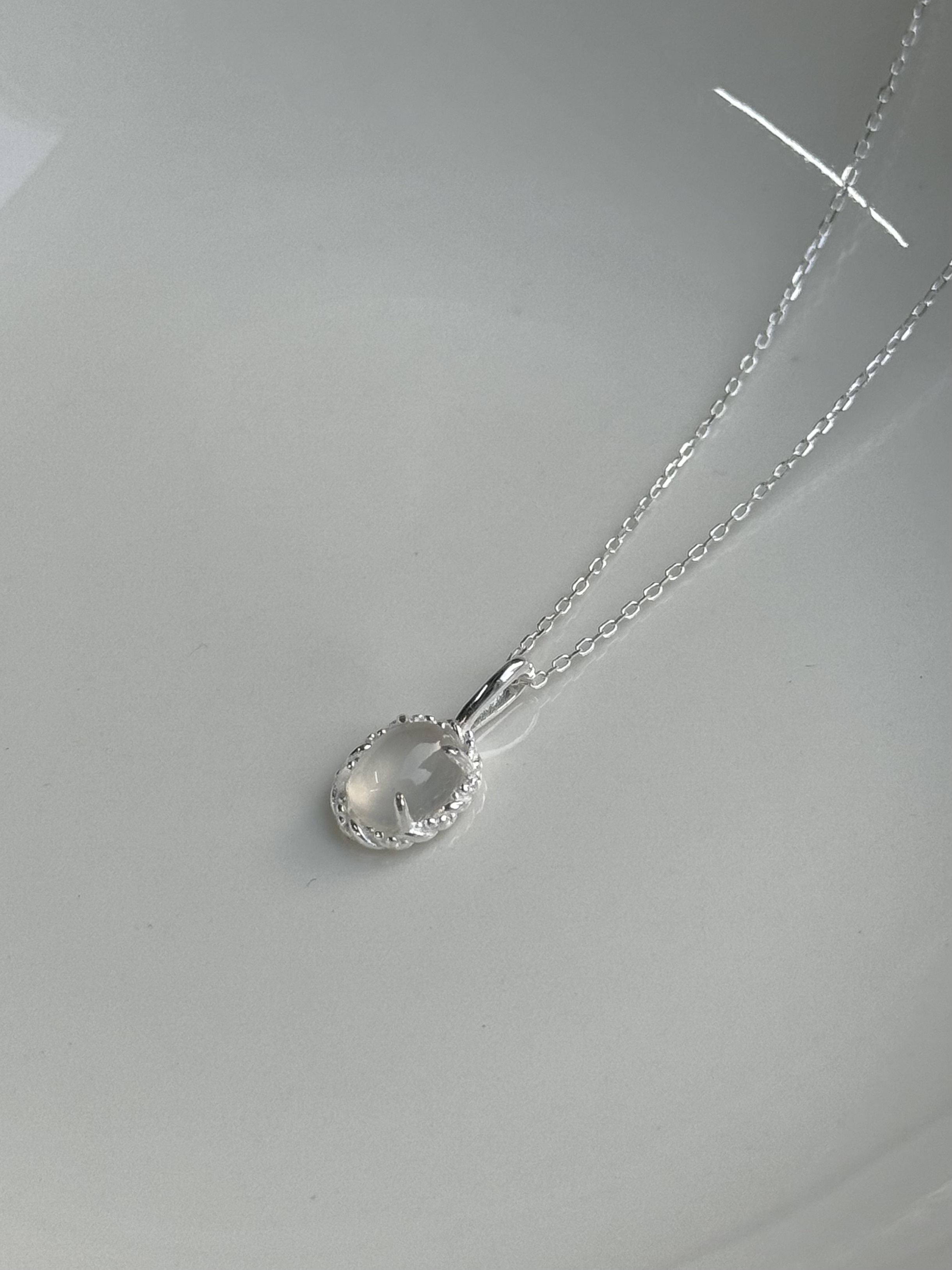 Soulmira｜天使的祝福🪽天然白瑪瑙項鍊（925銀）