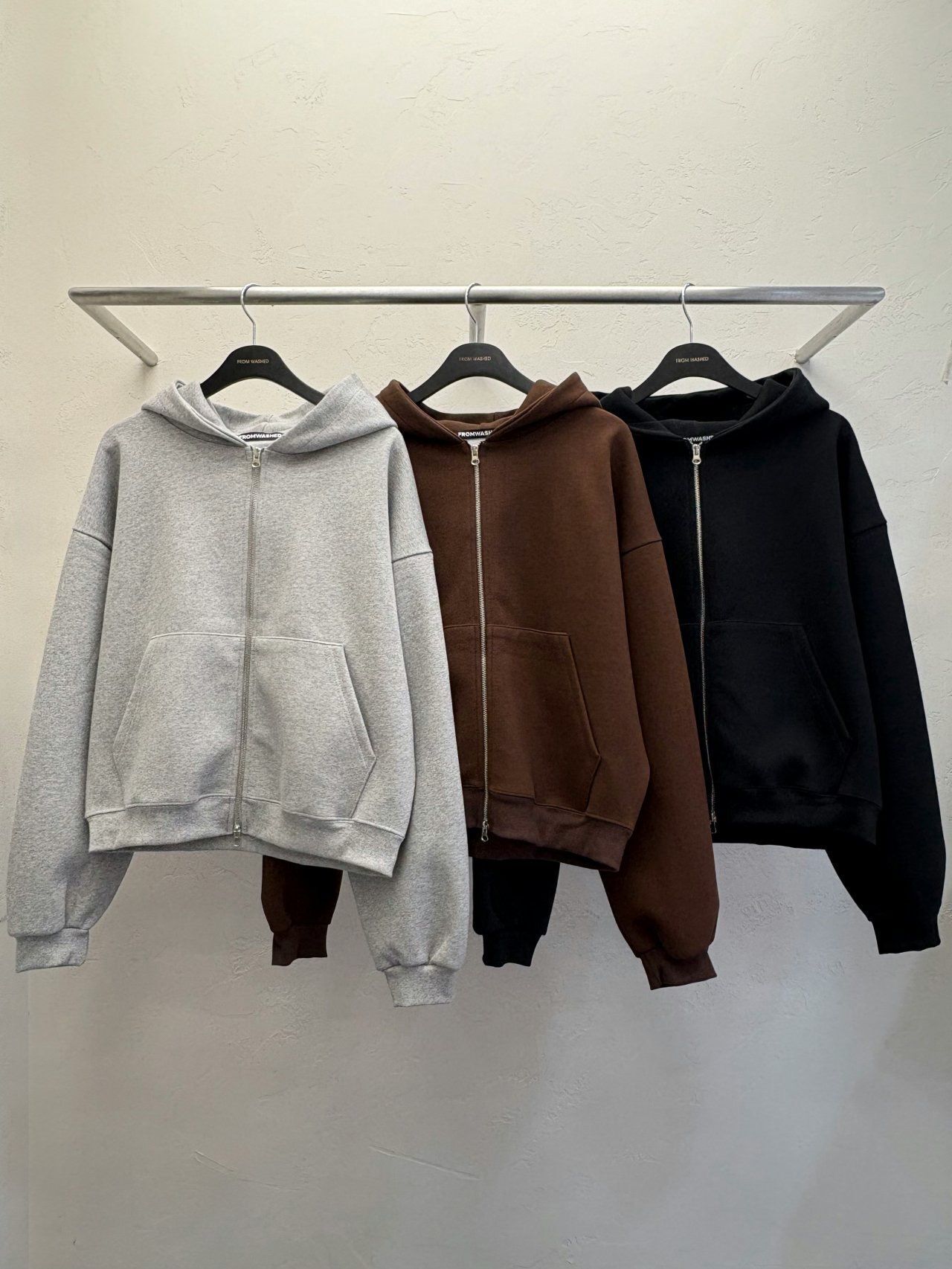 淨色連帽拉鍊Boxy外套 SCOPE-119JK