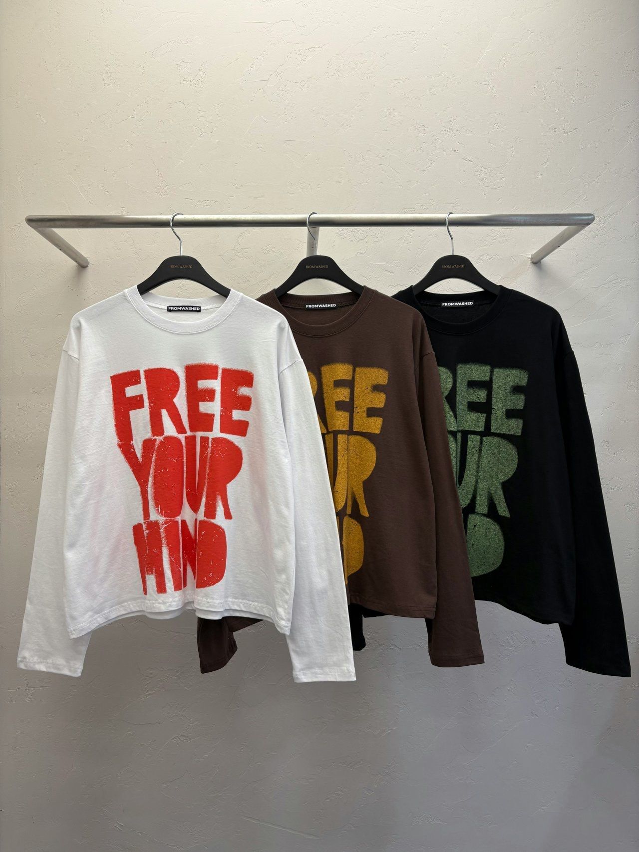 英文字Boxy長袖衫 SCOPE-120T