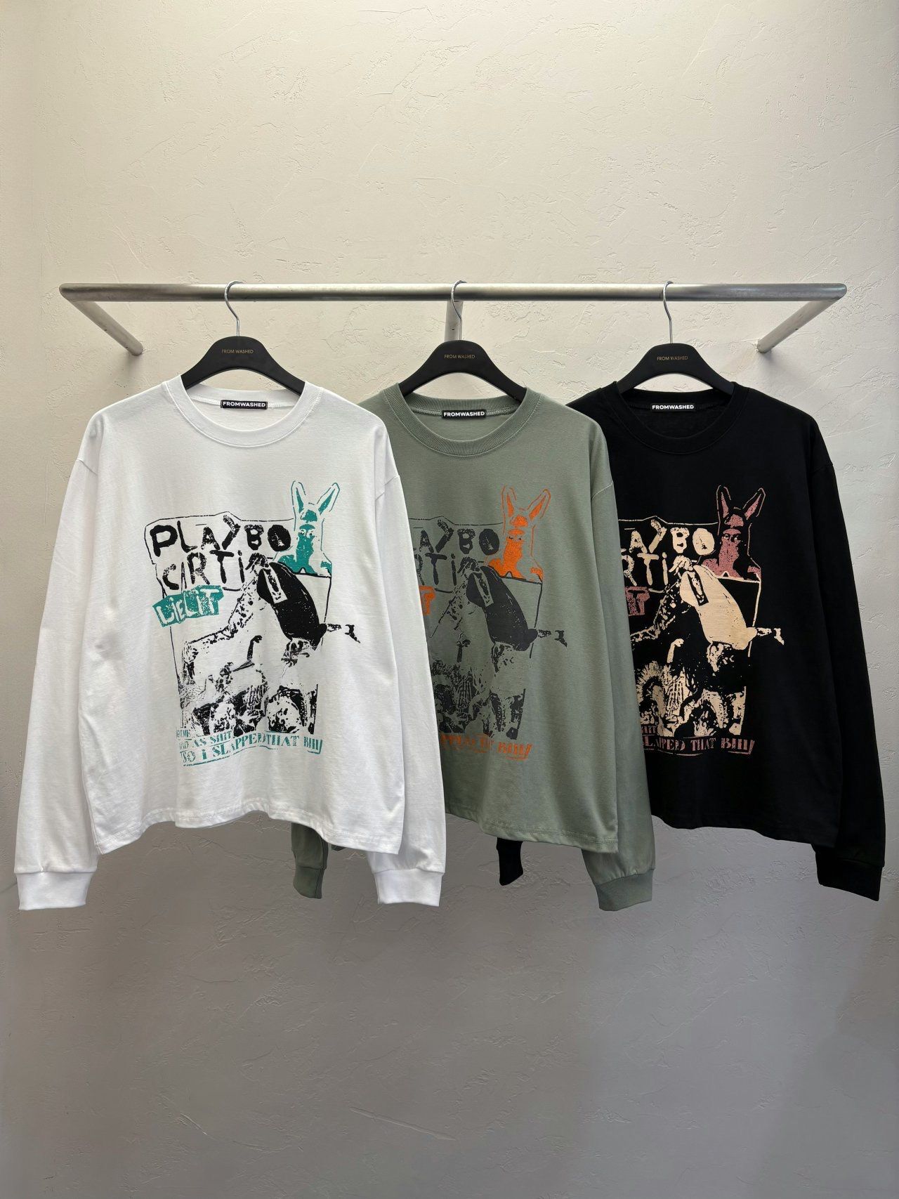 英文字圖案Boxy長袖衫 SCOPE-123T