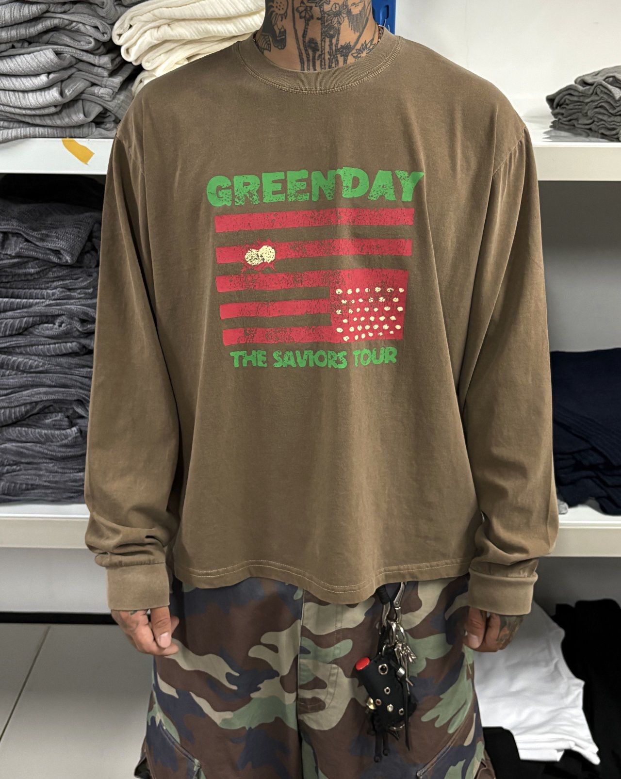 英文字圖案Boxy長袖衫 SCOPE-124T