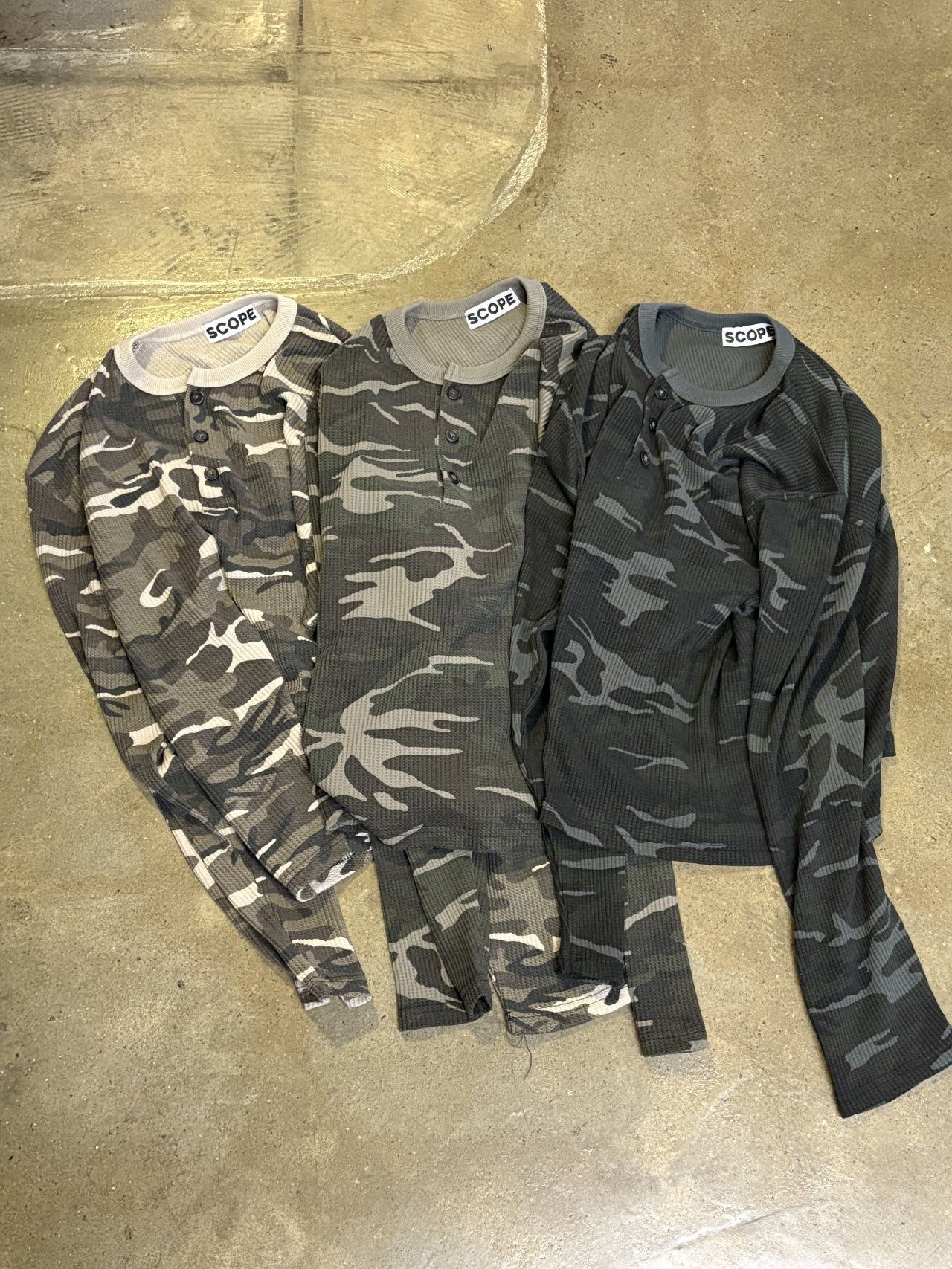 迷彩半閞胸Boxy長袖衫  SCOPE-125T