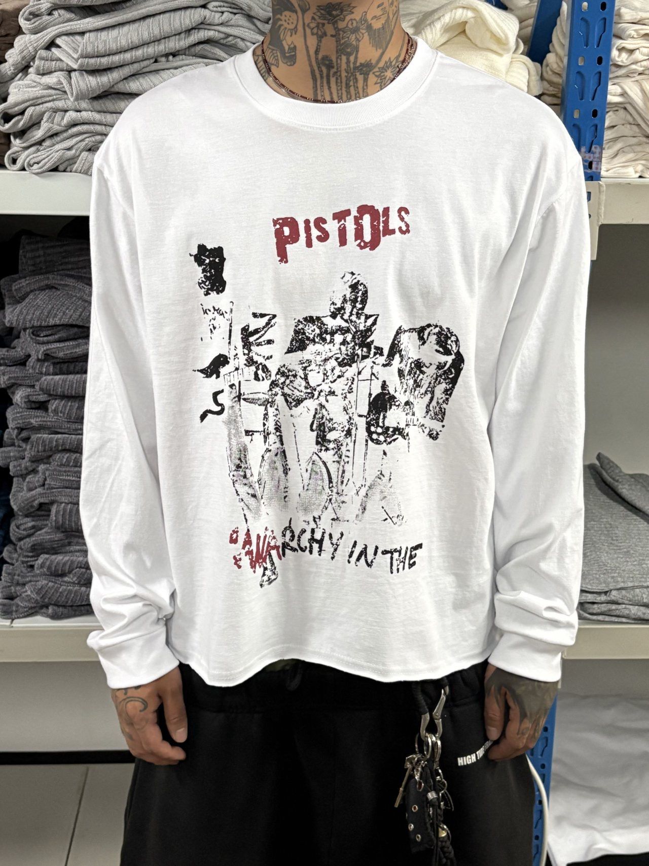 英文字圖案Boxy長袖衫 SCOPE-128T