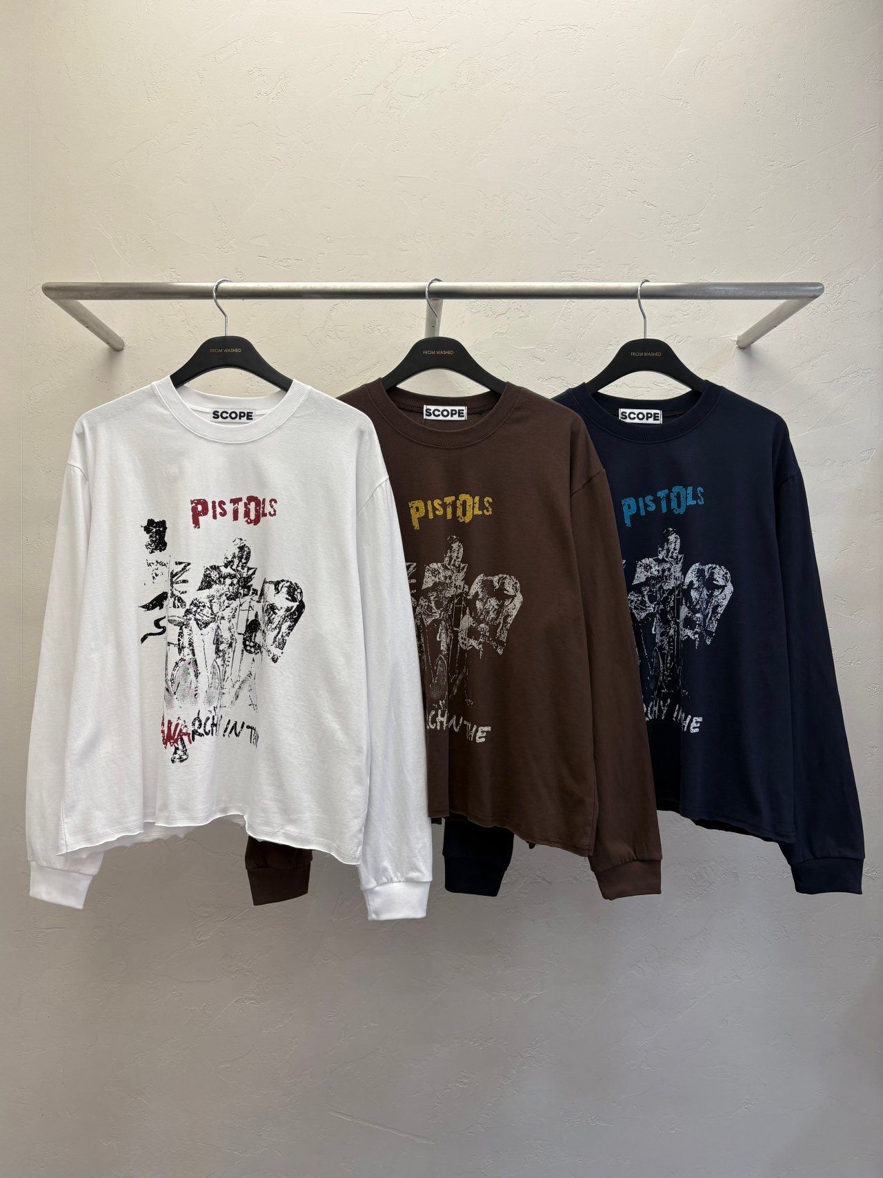 英文字圖案Boxy長袖衫 SCOPE-128T