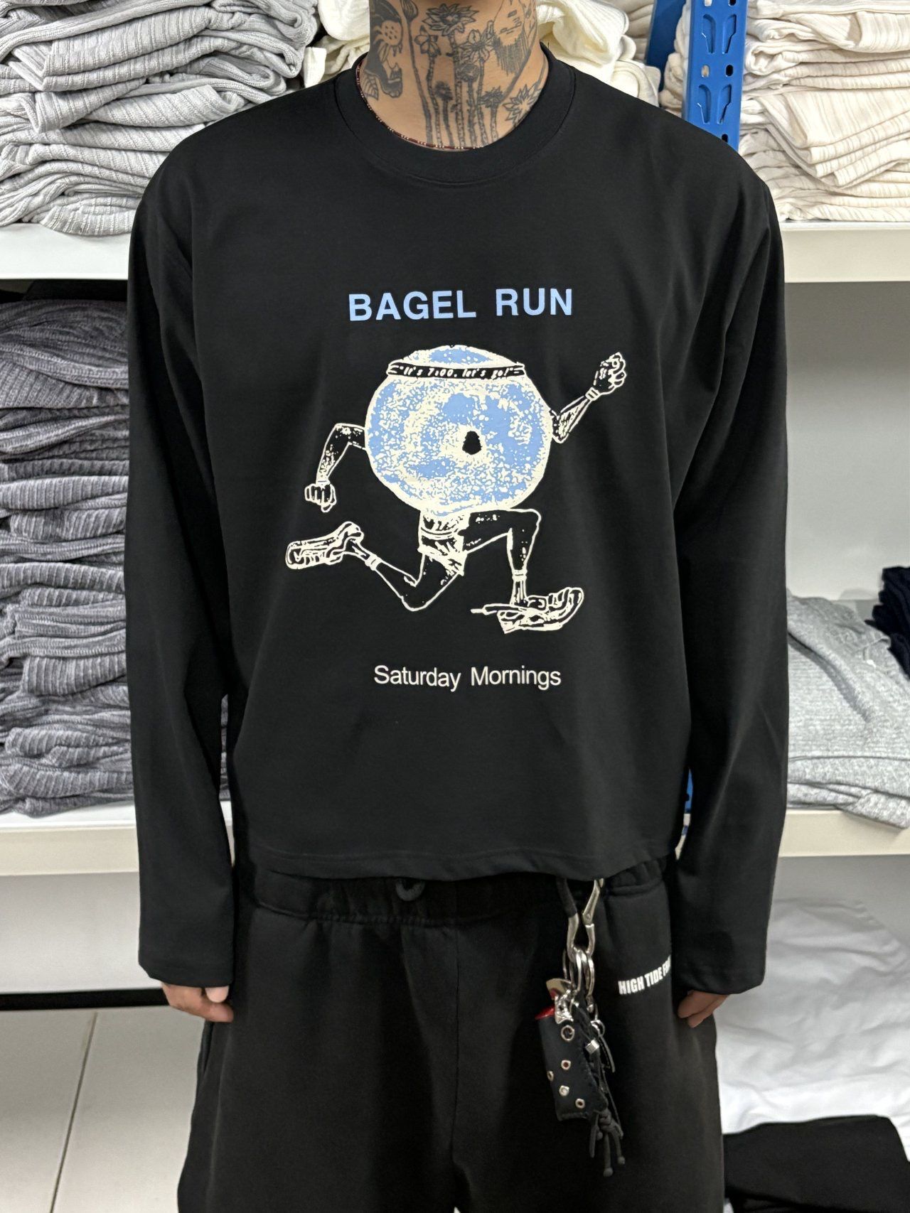 英文字圖案Boxy長袖衫 SCOPE-129T