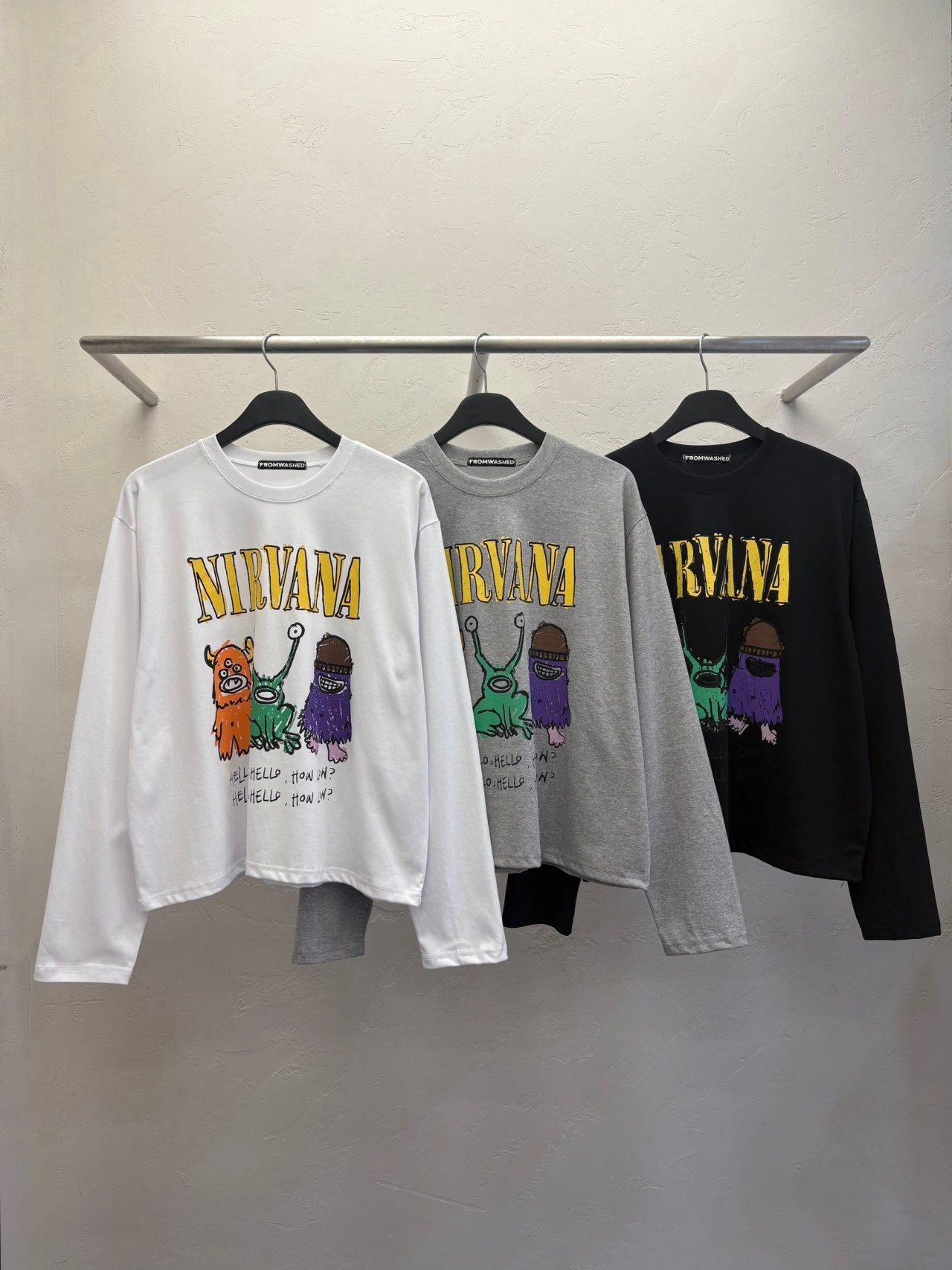 英文字圖案Boxy長袖衫 SCOPE-130T