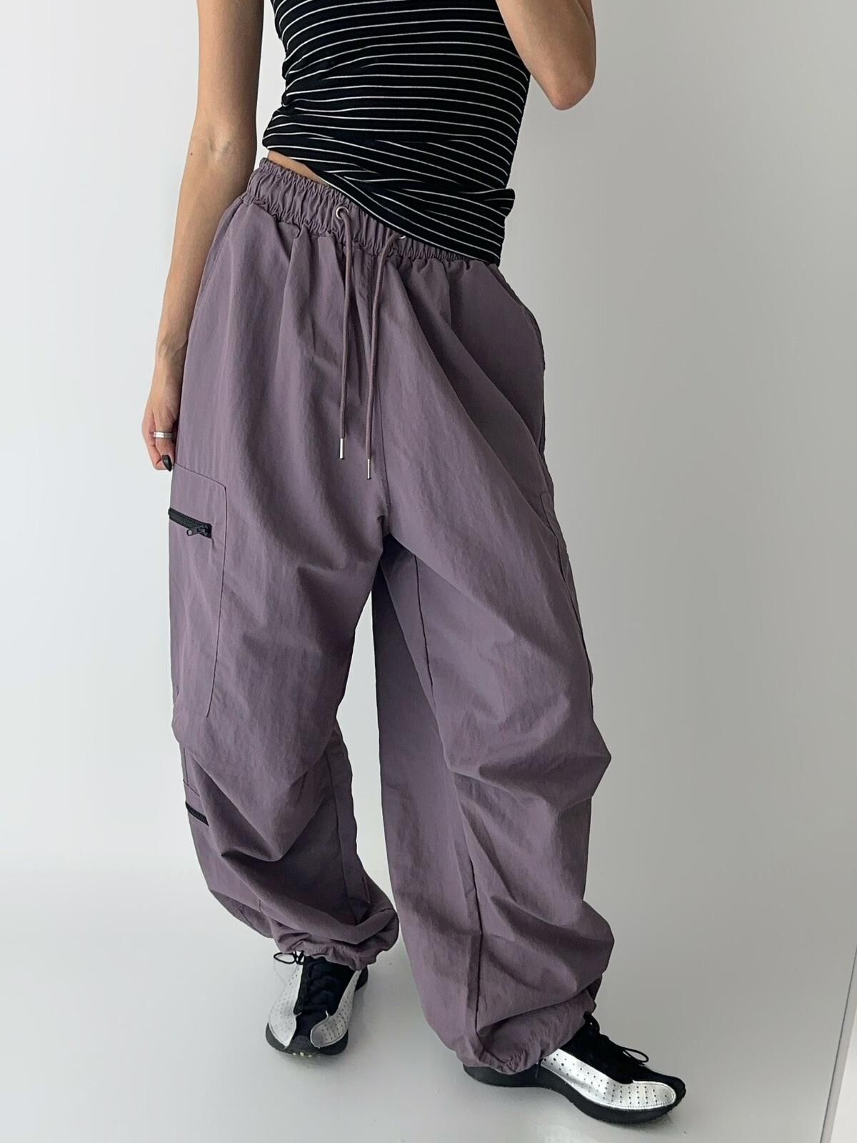 淨色可束腳鬆身褲 GUNNER-019P